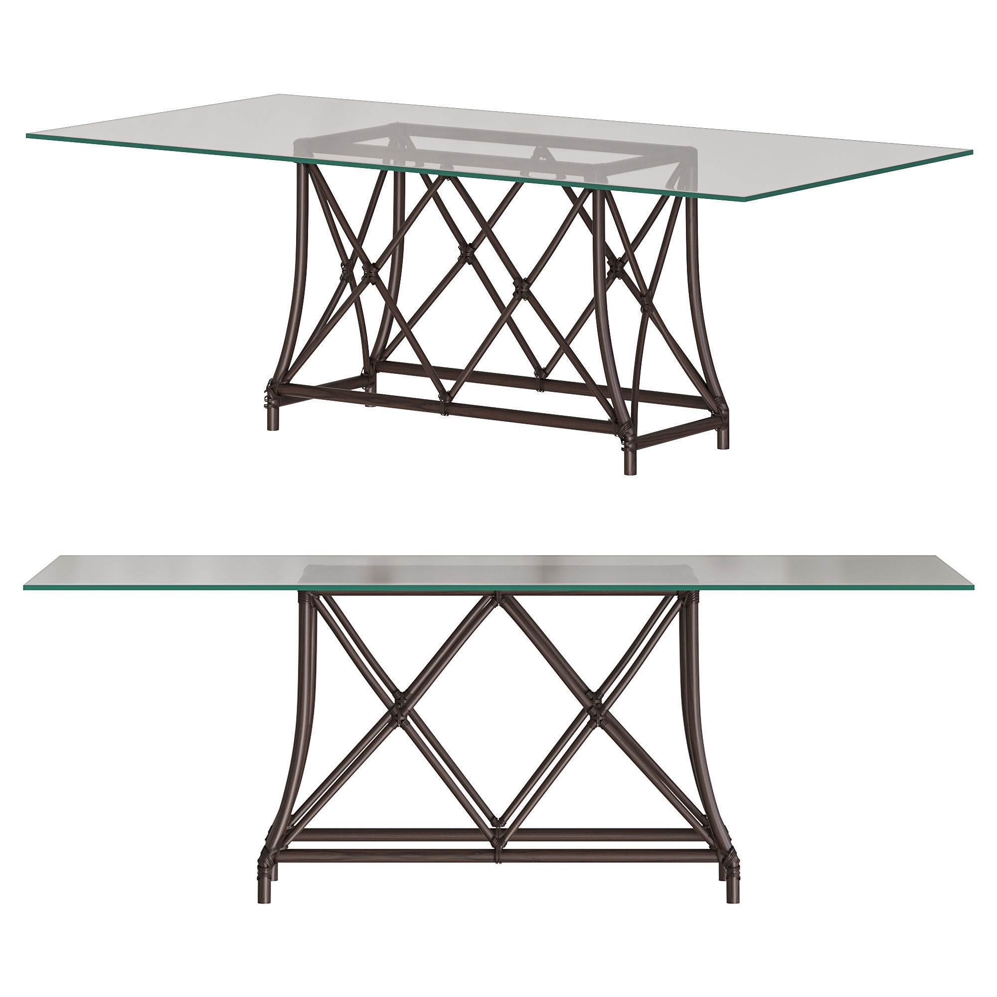 GONDOLA RECTANGLE DINING TABLE 3D model_4