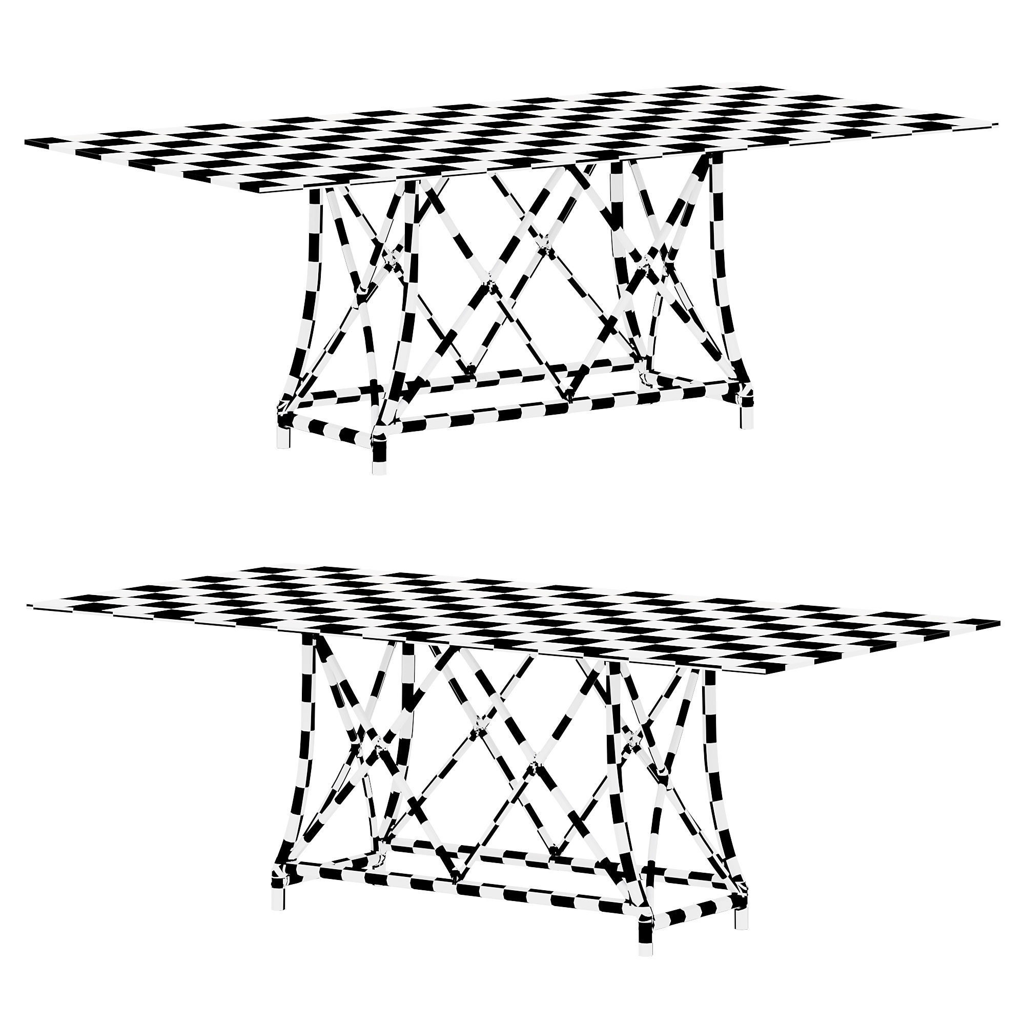 GONDOLA RECTANGLE DINING TABLE 3D model_6