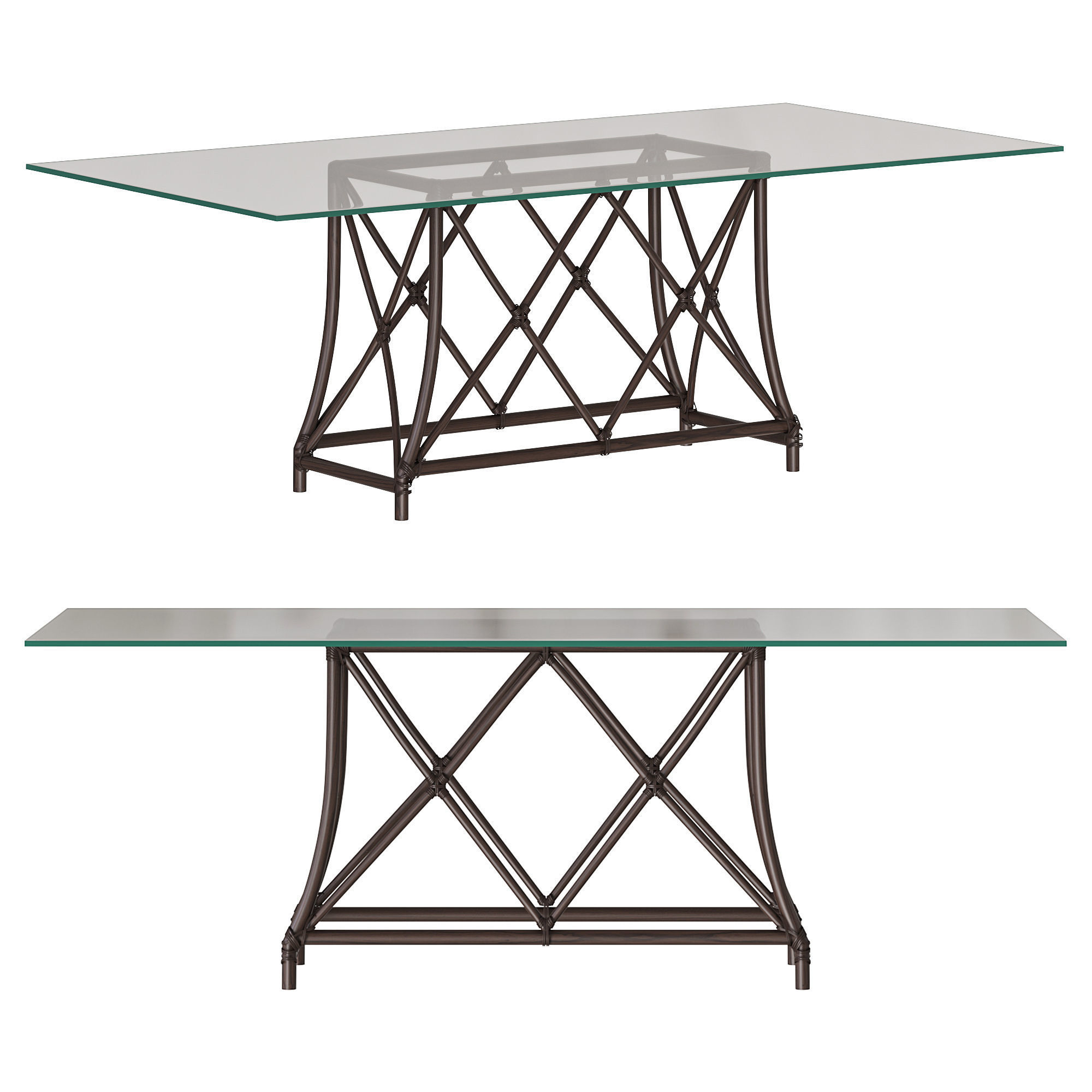 GONDOLA RECTANGLE DINING TABLE 3D model_3