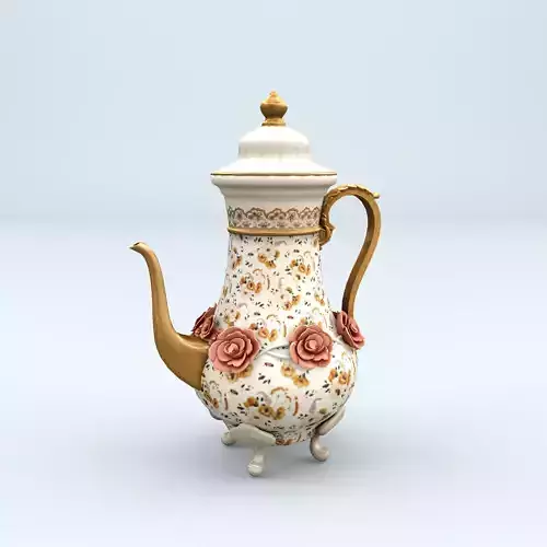 Antique Rose Teapot