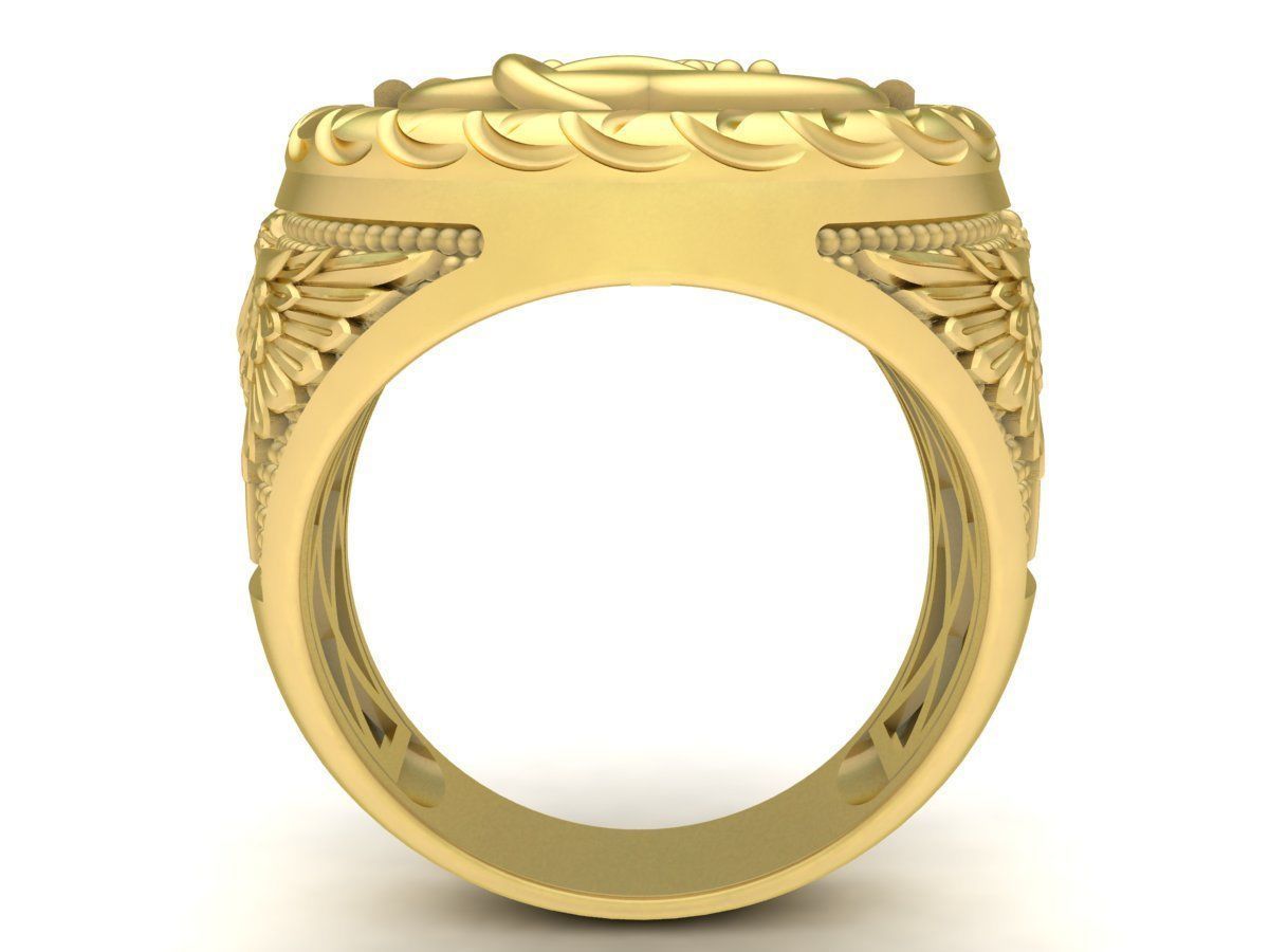 Anchor and Eagle Signet Ring 3D Model for Jewelry 3691 3D print model_9