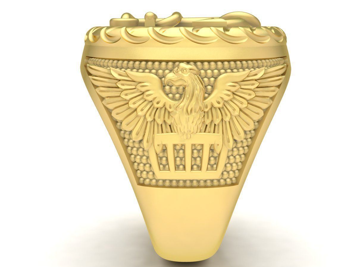 Anchor and Eagle Signet Ring 3D Model for Jewelry 3691 3D print model_5