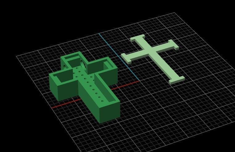 stylish pendant cross with stones diamond 3D print model_28