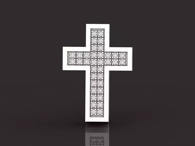 stylish pendant cross with stones diamond