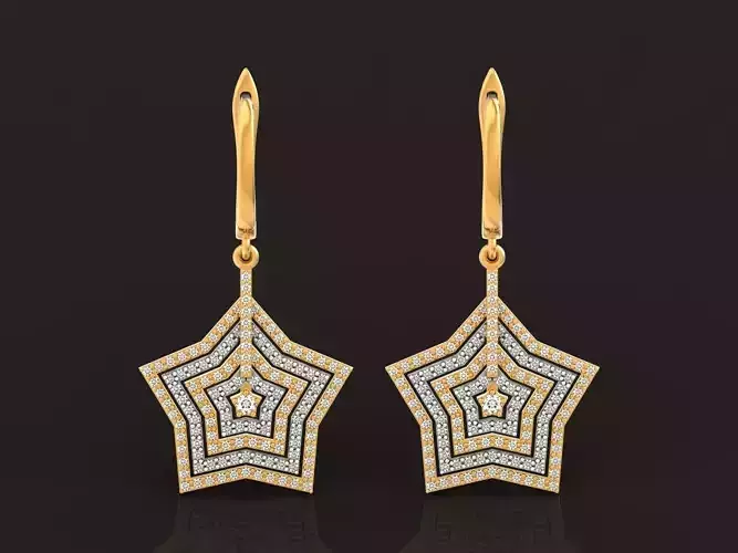  earrings  star-drop 347
