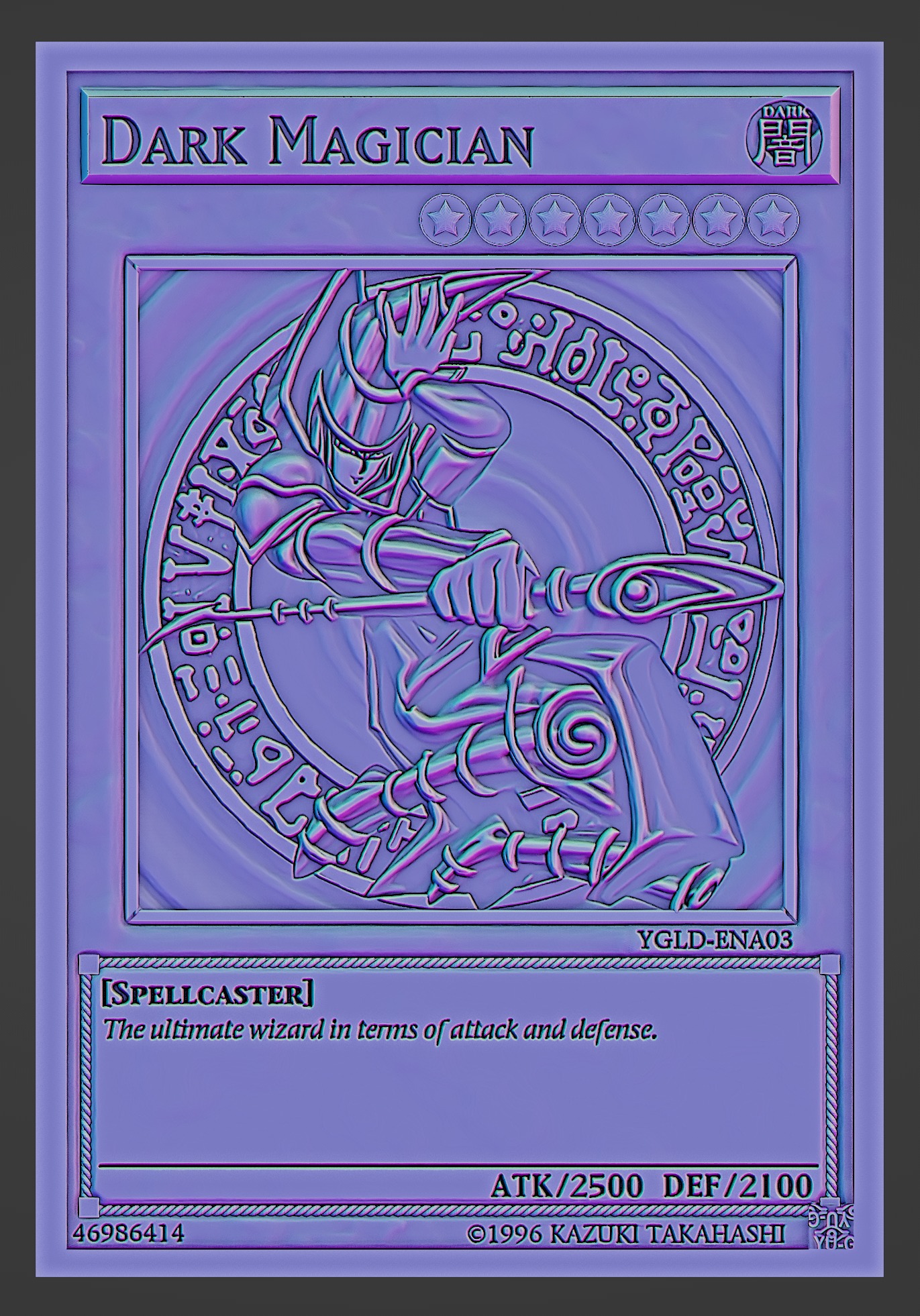 Dark Magician Card-Yugioh 3D print model_4