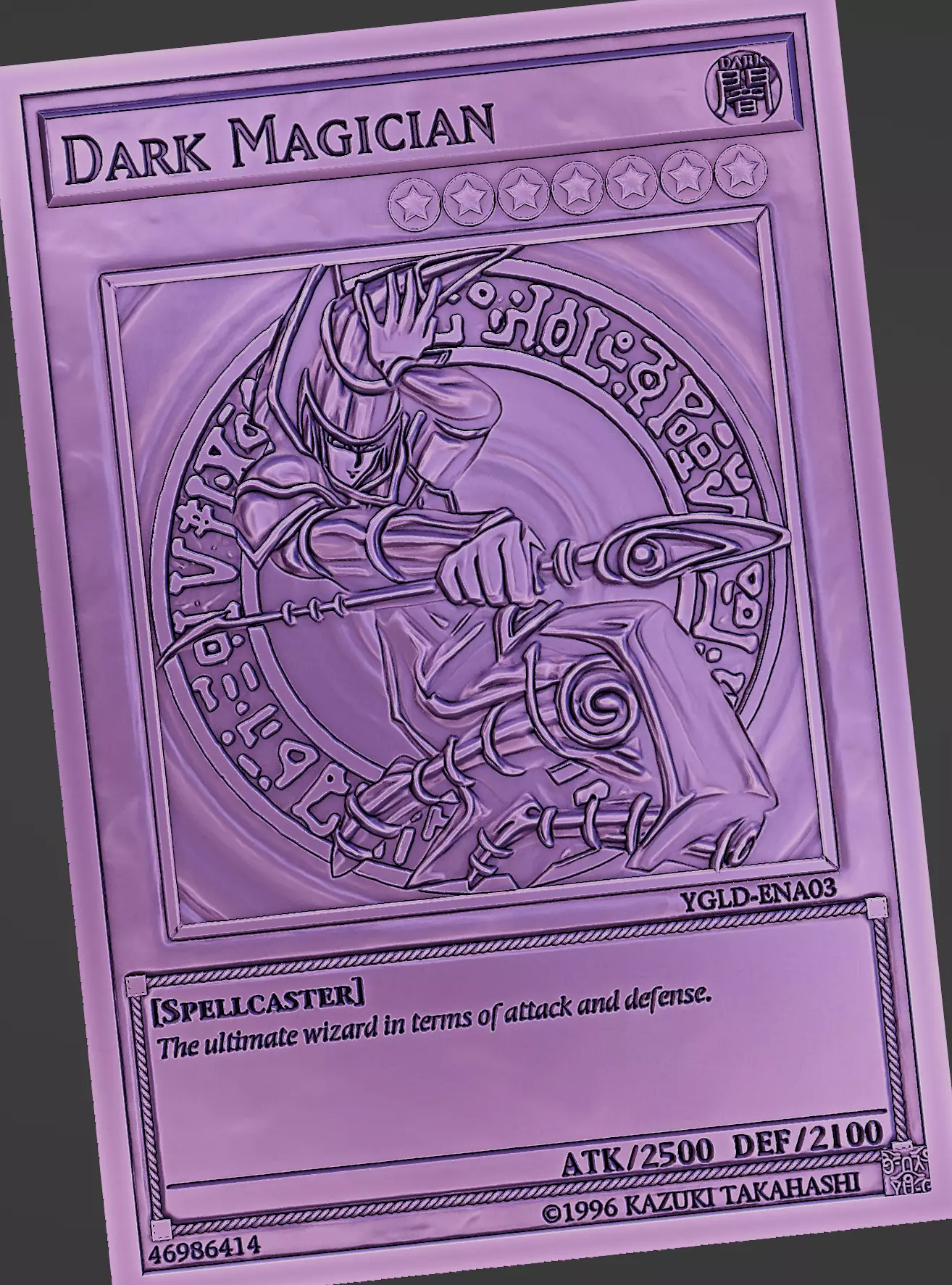 Dark Magician Card-Yugioh 3D print model_0