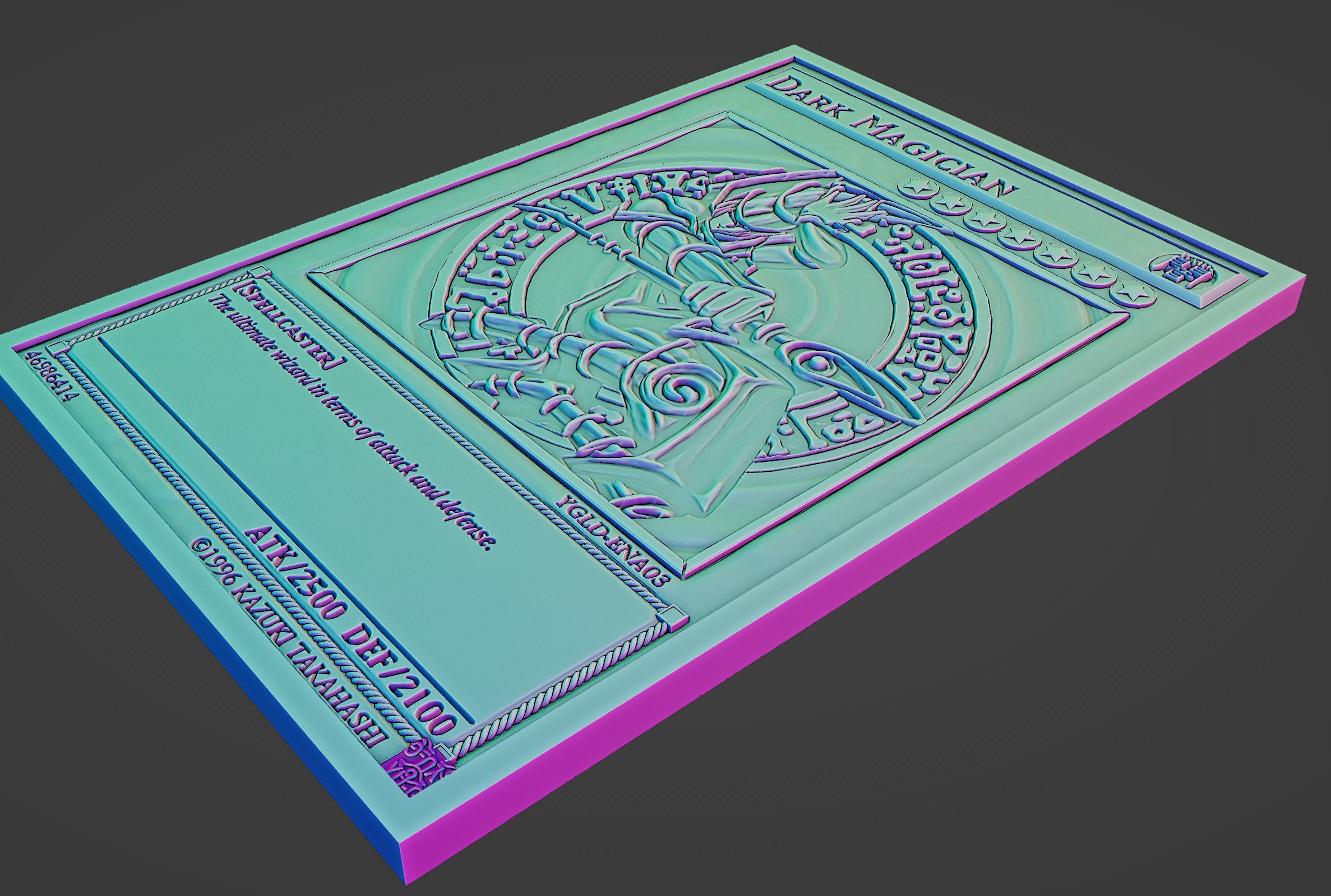 Dark Magician Card-Yugioh 3D print model_5
