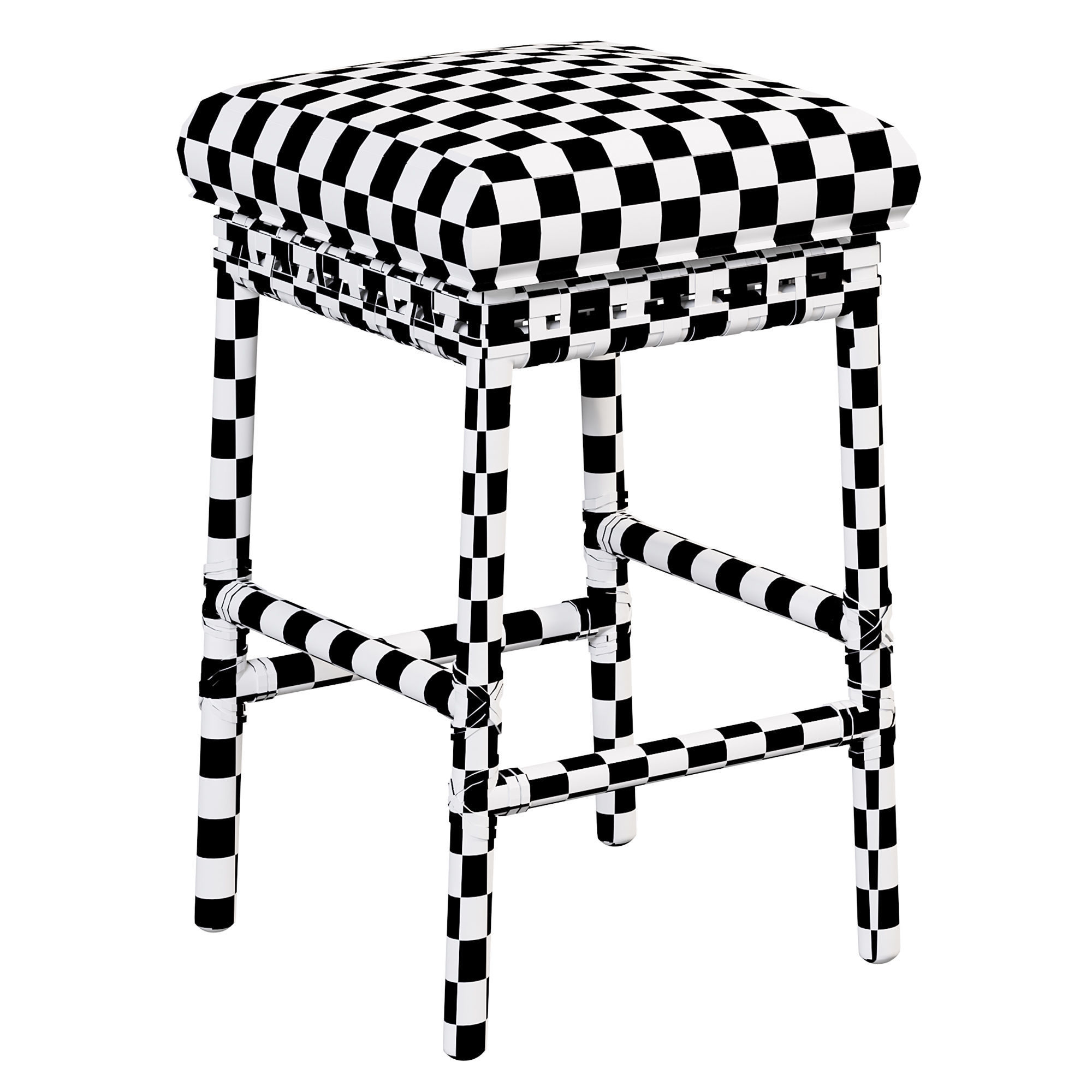 BACKLESS ARSTOOL by baker 3D model_5