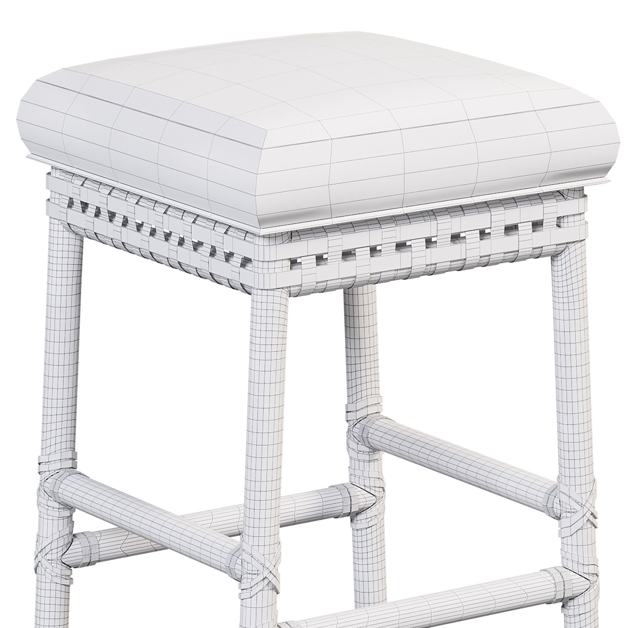 BACKLESS ARSTOOL by baker 3D model_7