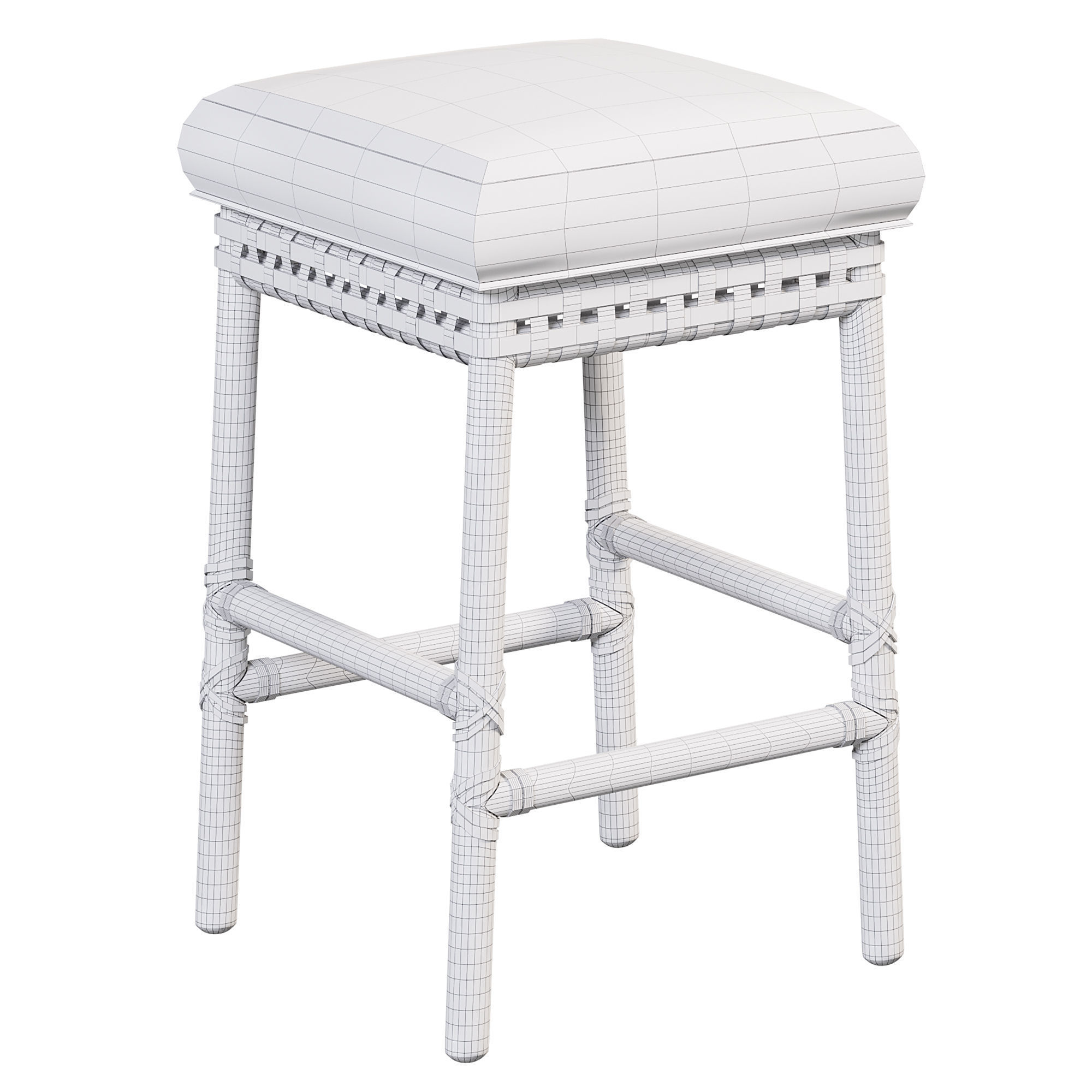 BACKLESS ARSTOOL by baker 3D model_6