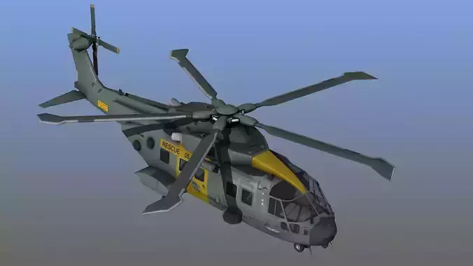 AH101 Merlin Helicopter 3D model