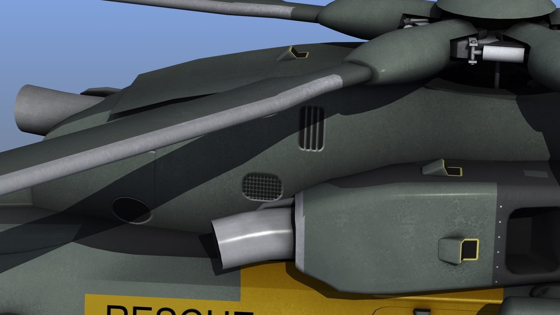 AH101 Merlin Helicopter 3D model_11