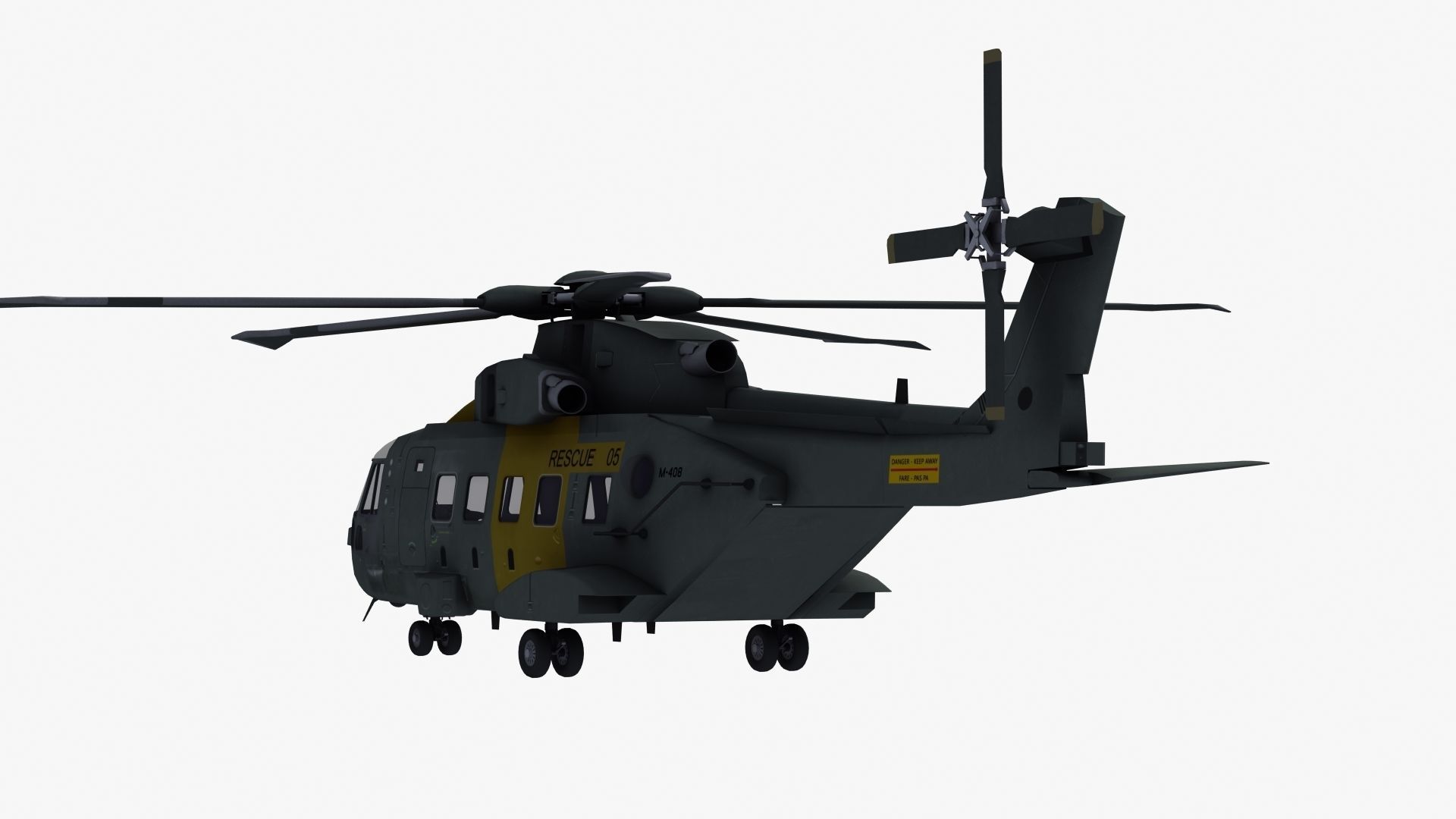 AH101 Merlin Helicopter 3D model_25