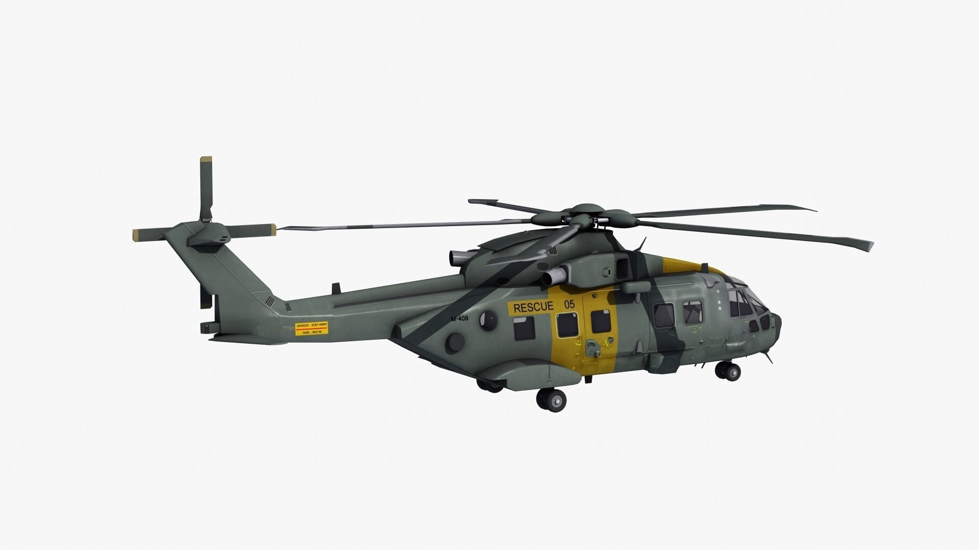 AH101 Merlin Helicopter 3D model_31