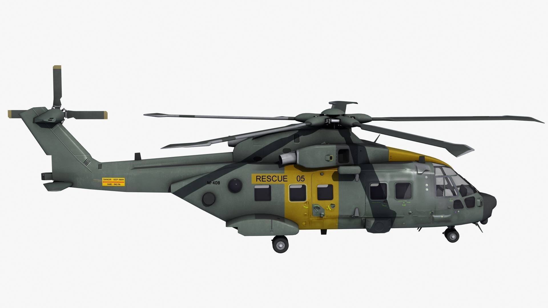 AH101 Merlin Helicopter 3D model_30