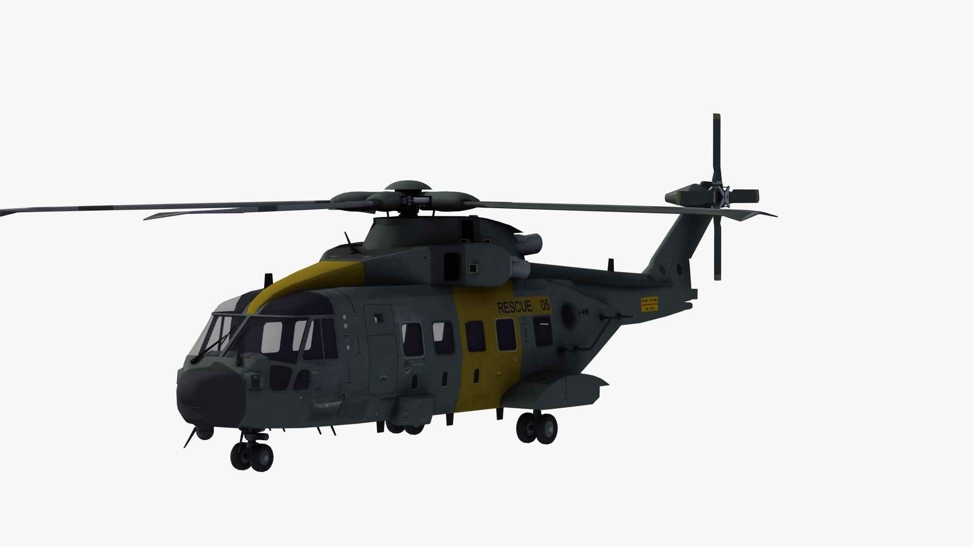 AH101 Merlin Helicopter 3D model_37