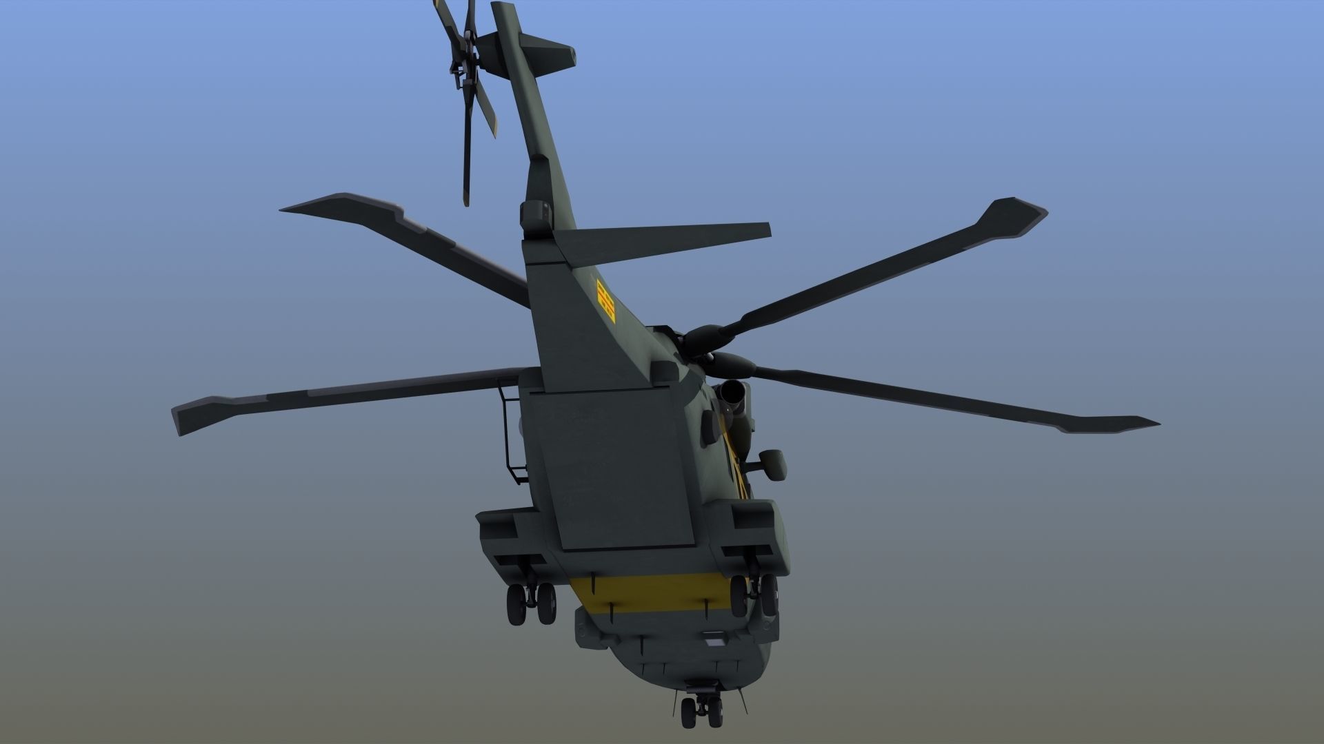 AH101 Merlin Helicopter 3D model_5