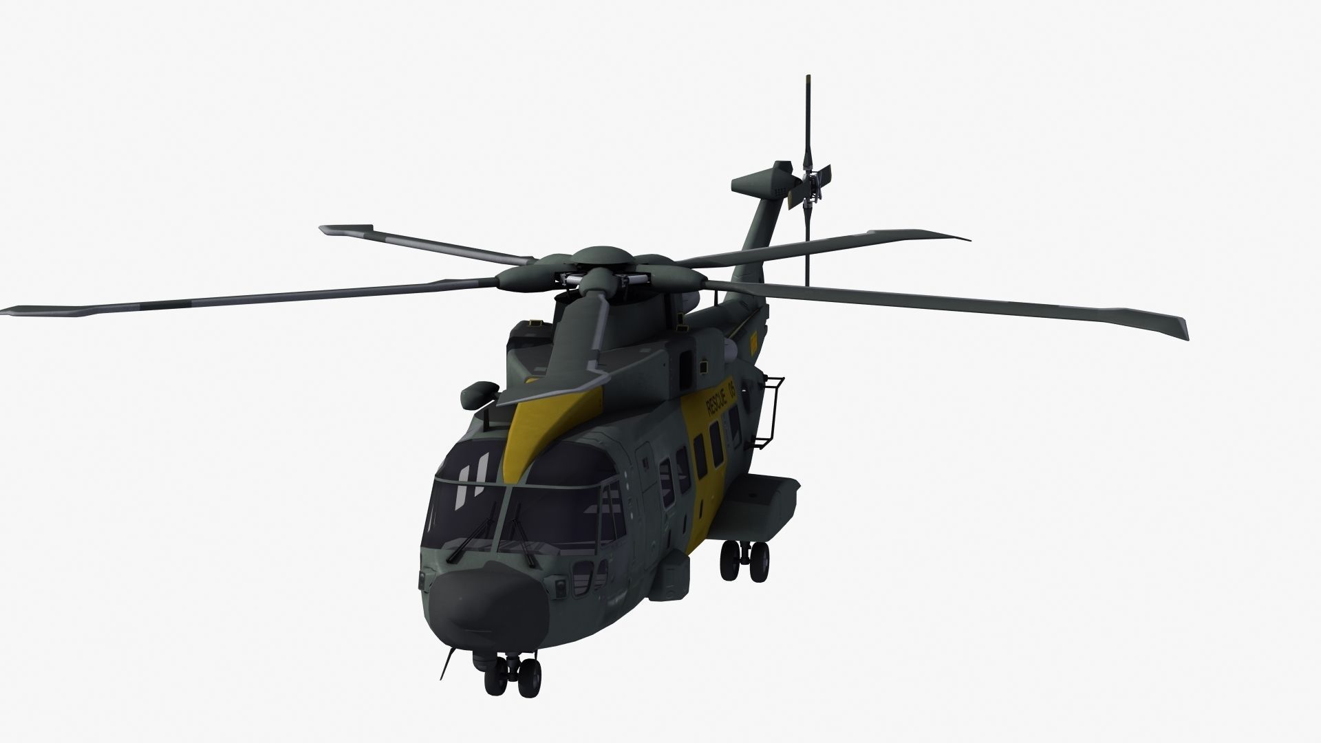 AH101 Merlin Helicopter 3D model_36