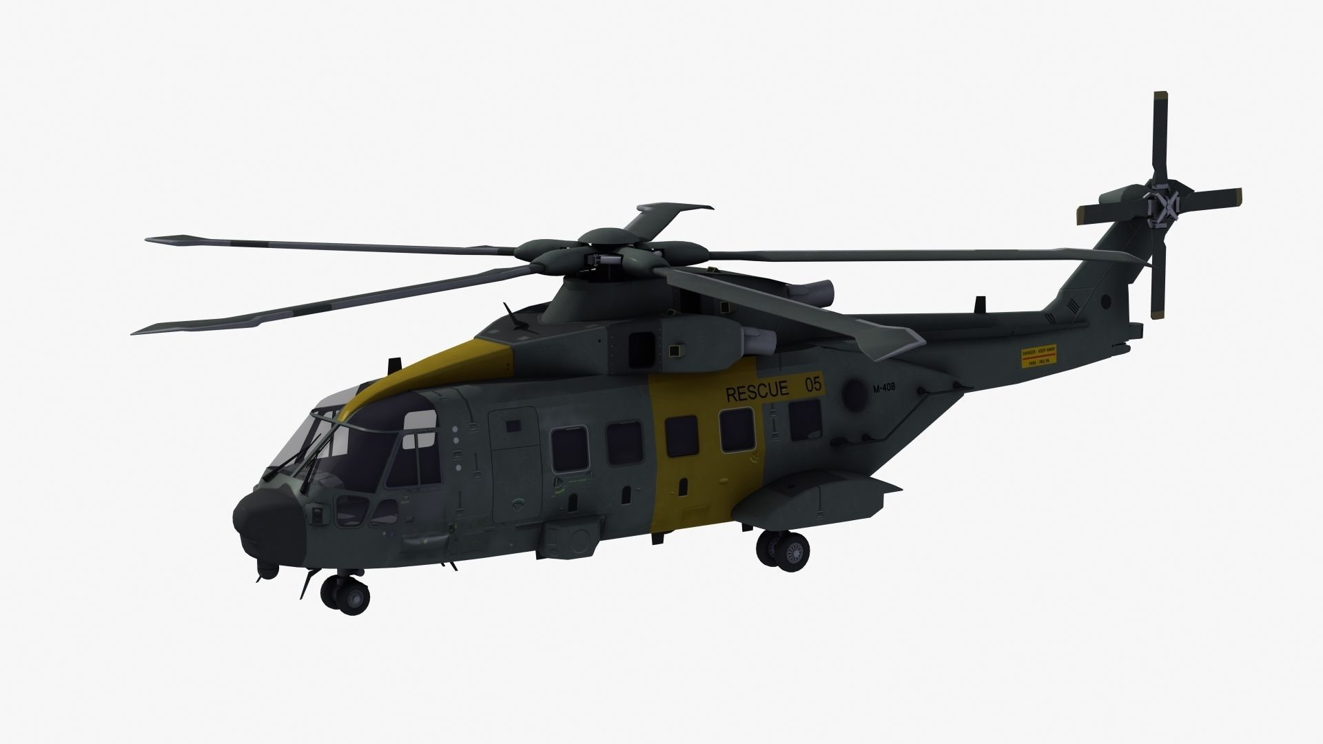 AH101 Merlin Helicopter 3D model_23