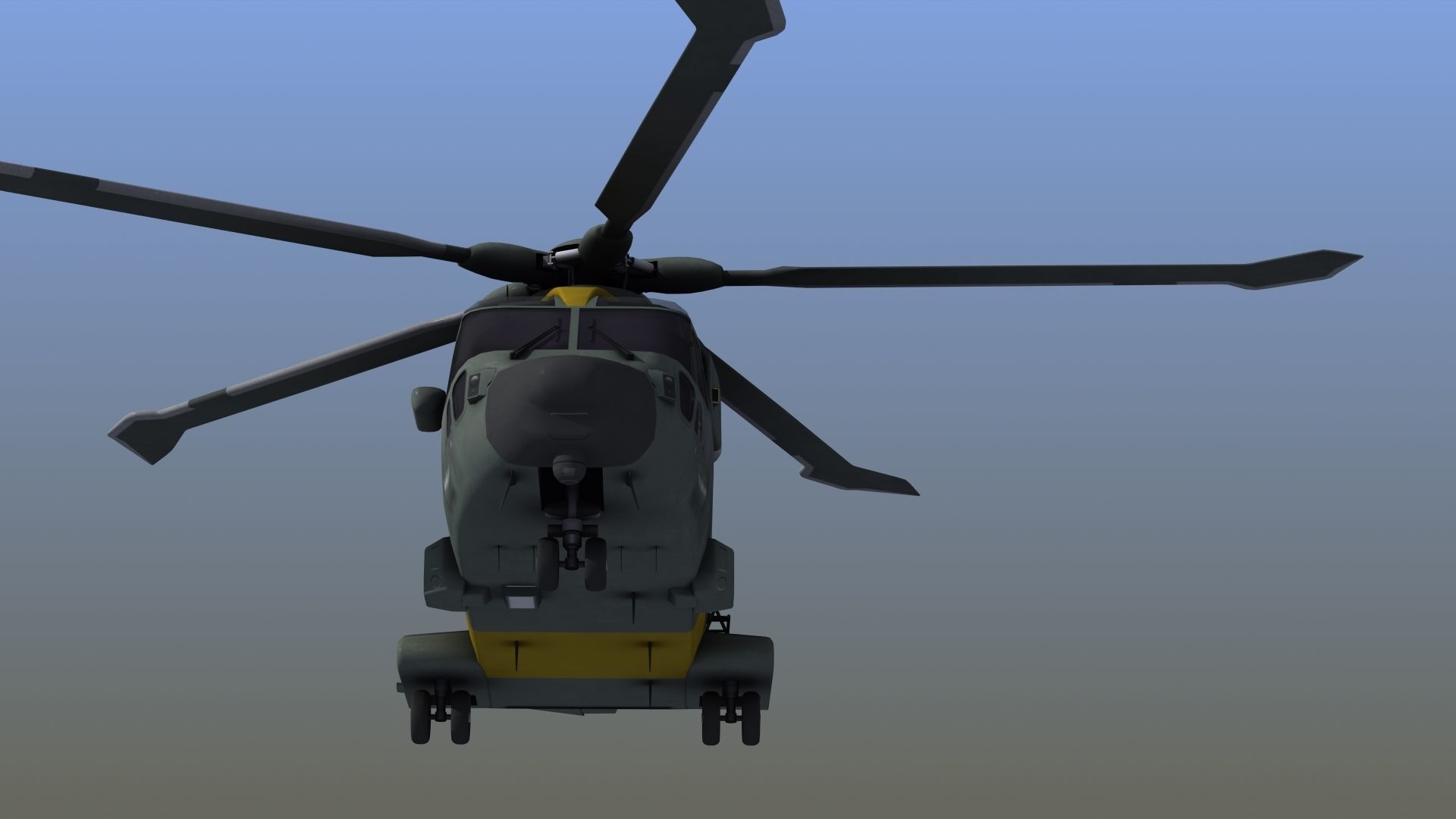 AH101 Merlin Helicopter 3D model_17