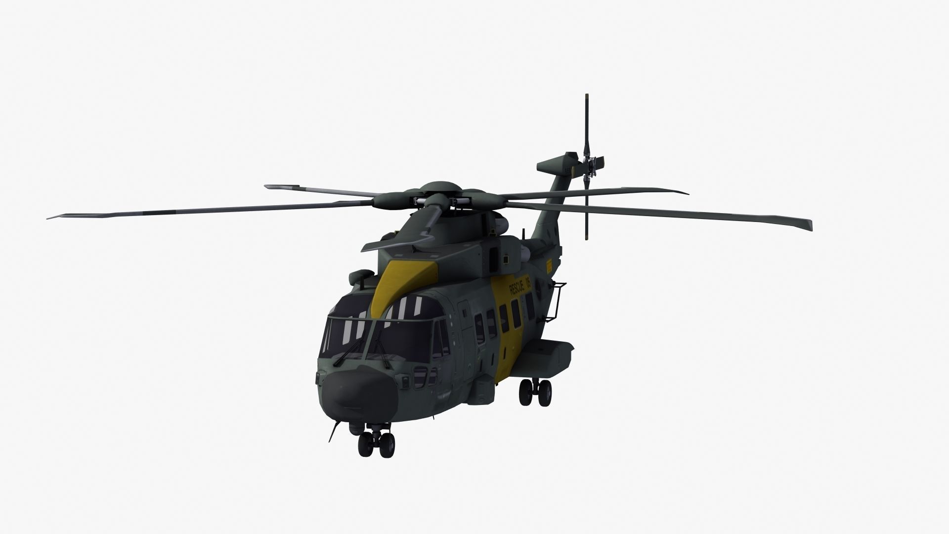 AH101 Merlin Helicopter 3D model_34