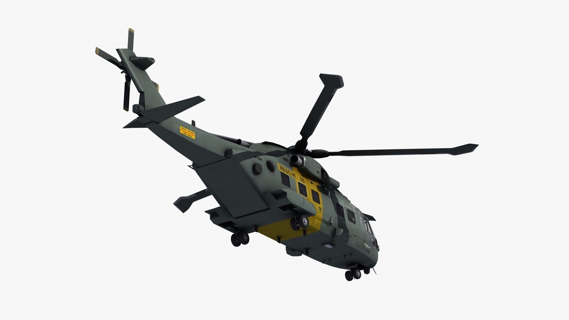 AH101 Merlin Helicopter 3D model_27