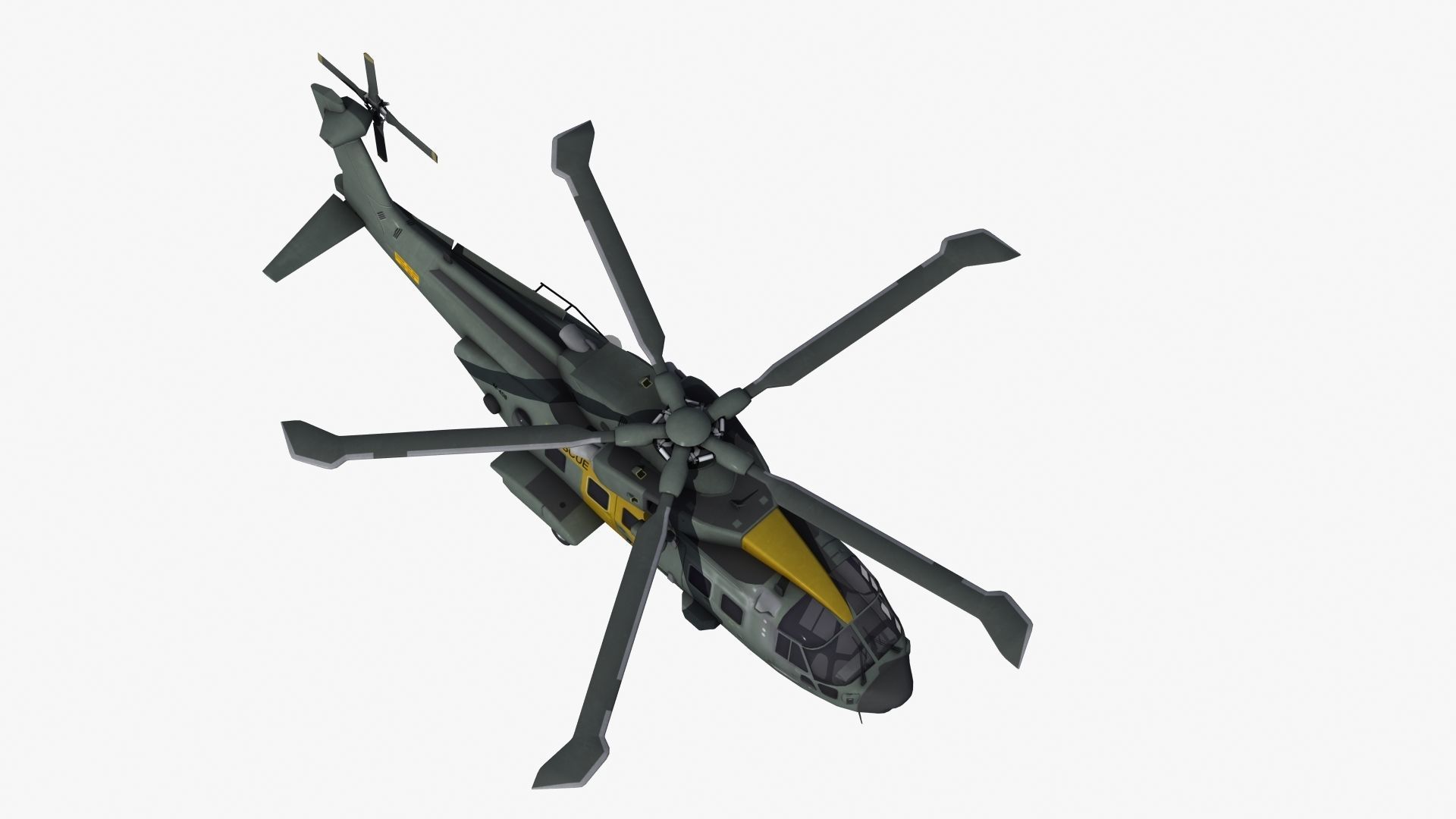 AH101 Merlin Helicopter 3D model_41