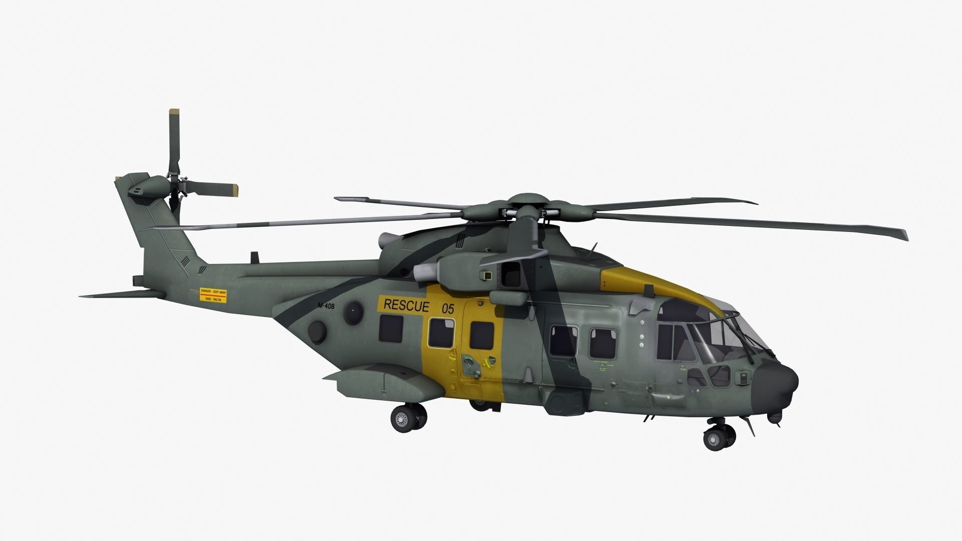 AH101 Merlin Helicopter 3D model_29