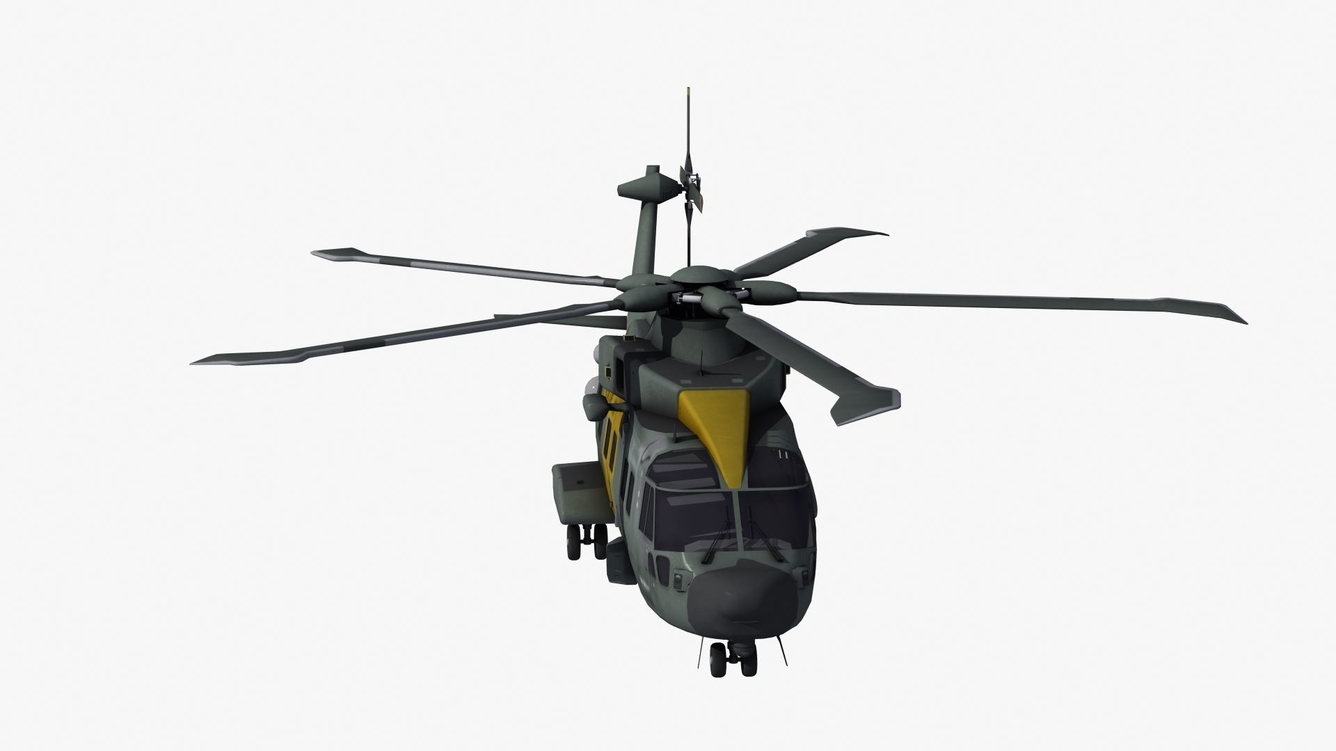 AH101 Merlin Helicopter 3D model_35