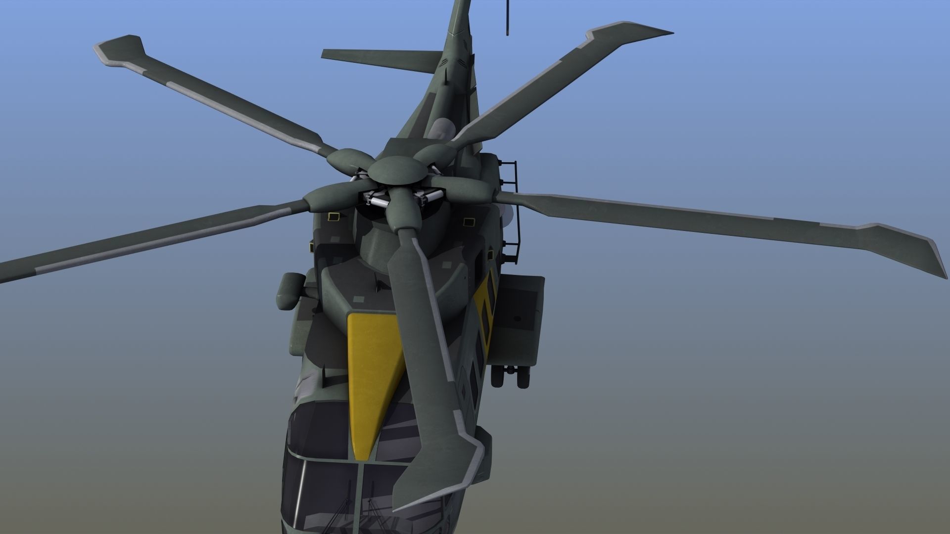 AH101 Merlin Helicopter 3D model_1