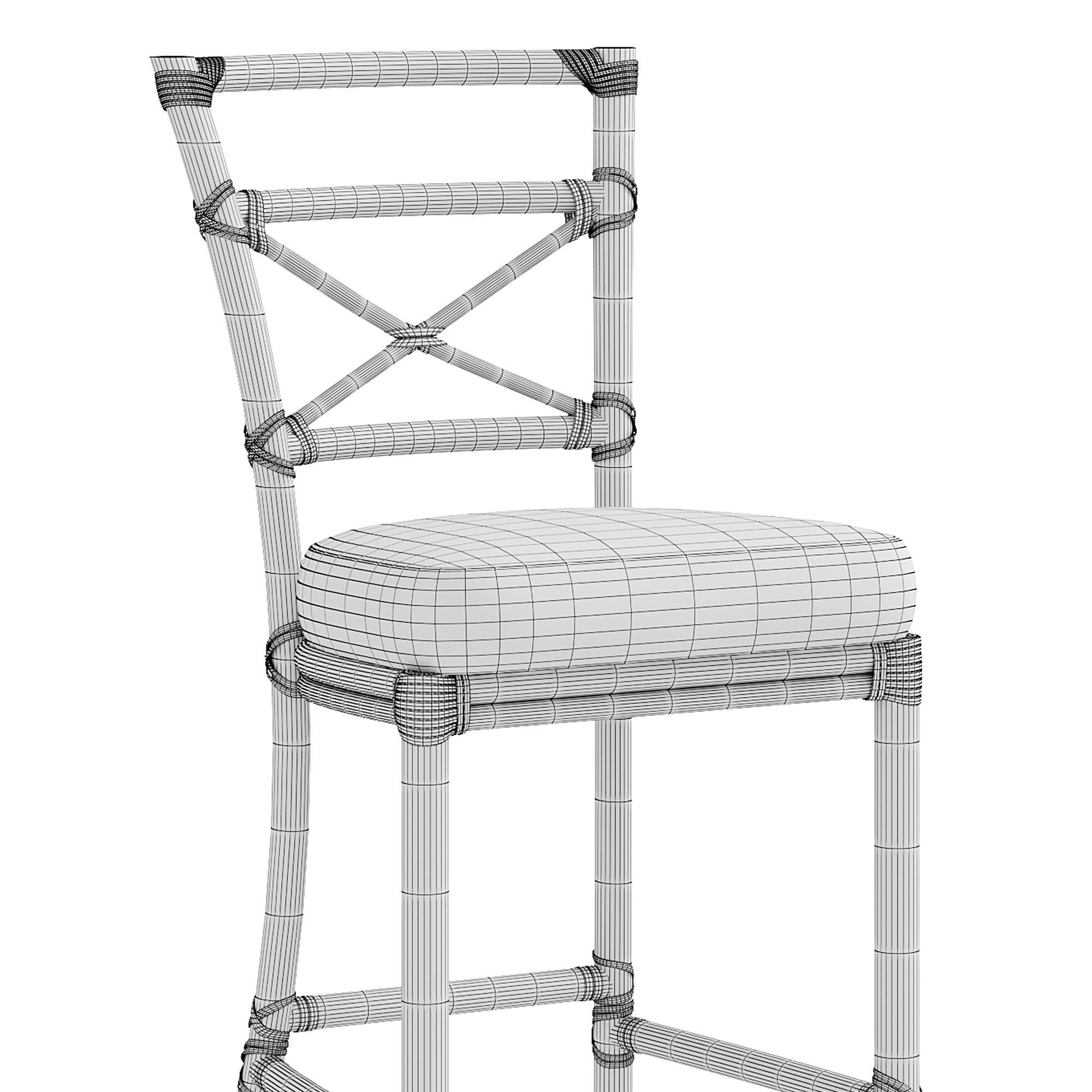 GONDOLA SIDE BARSTOOL by baker 3D model_7