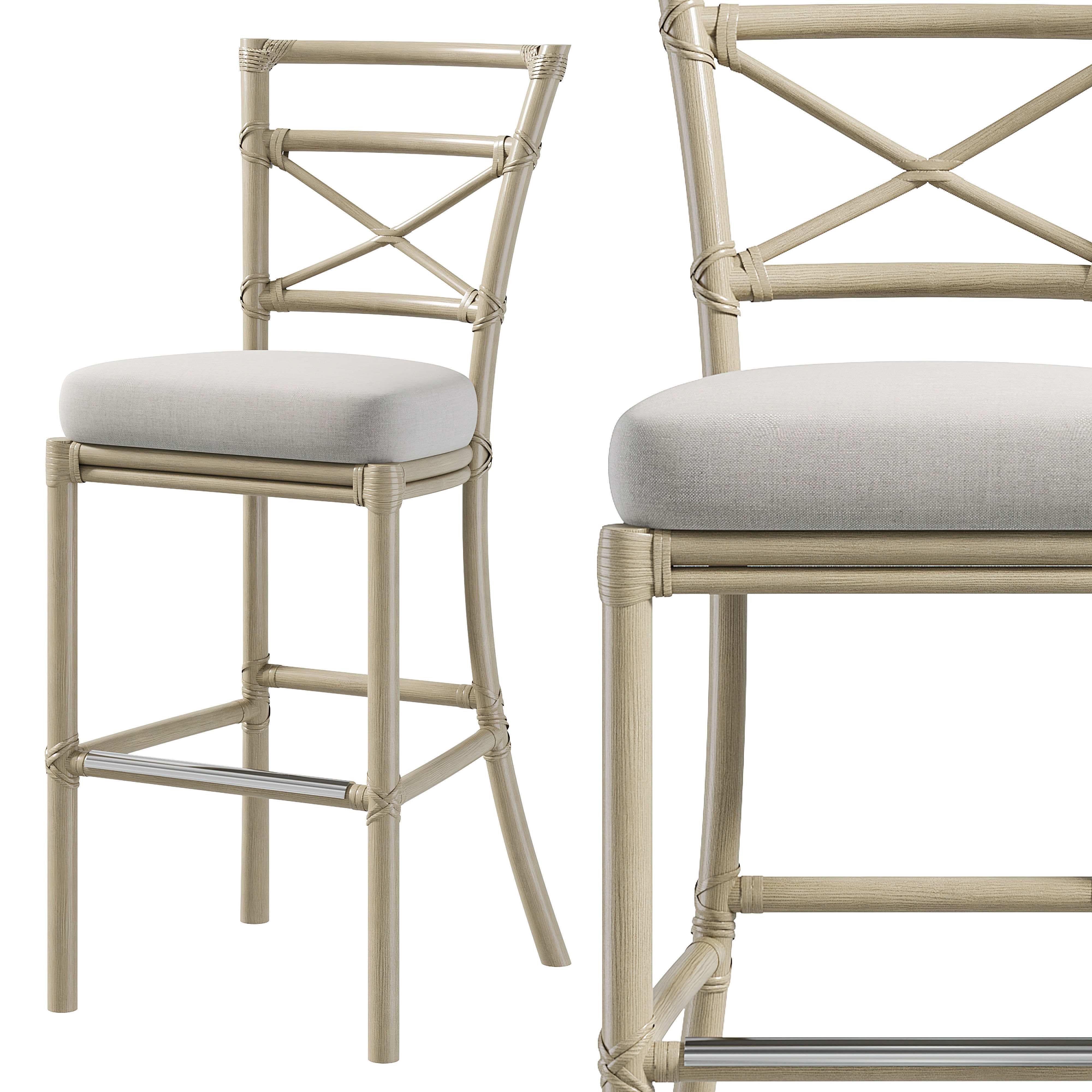 GONDOLA SIDE BARSTOOL by baker 3D model_1