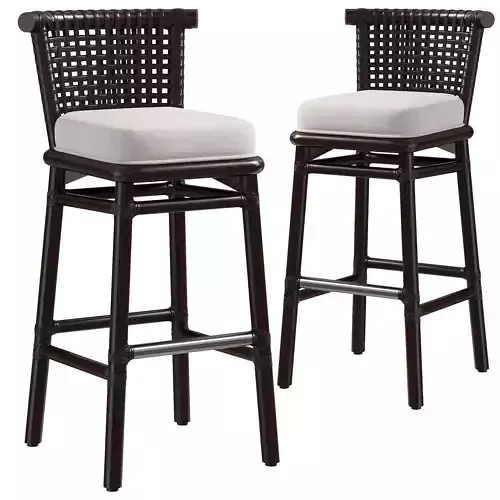 LACED RAWHIDE BARSTOOL by baker