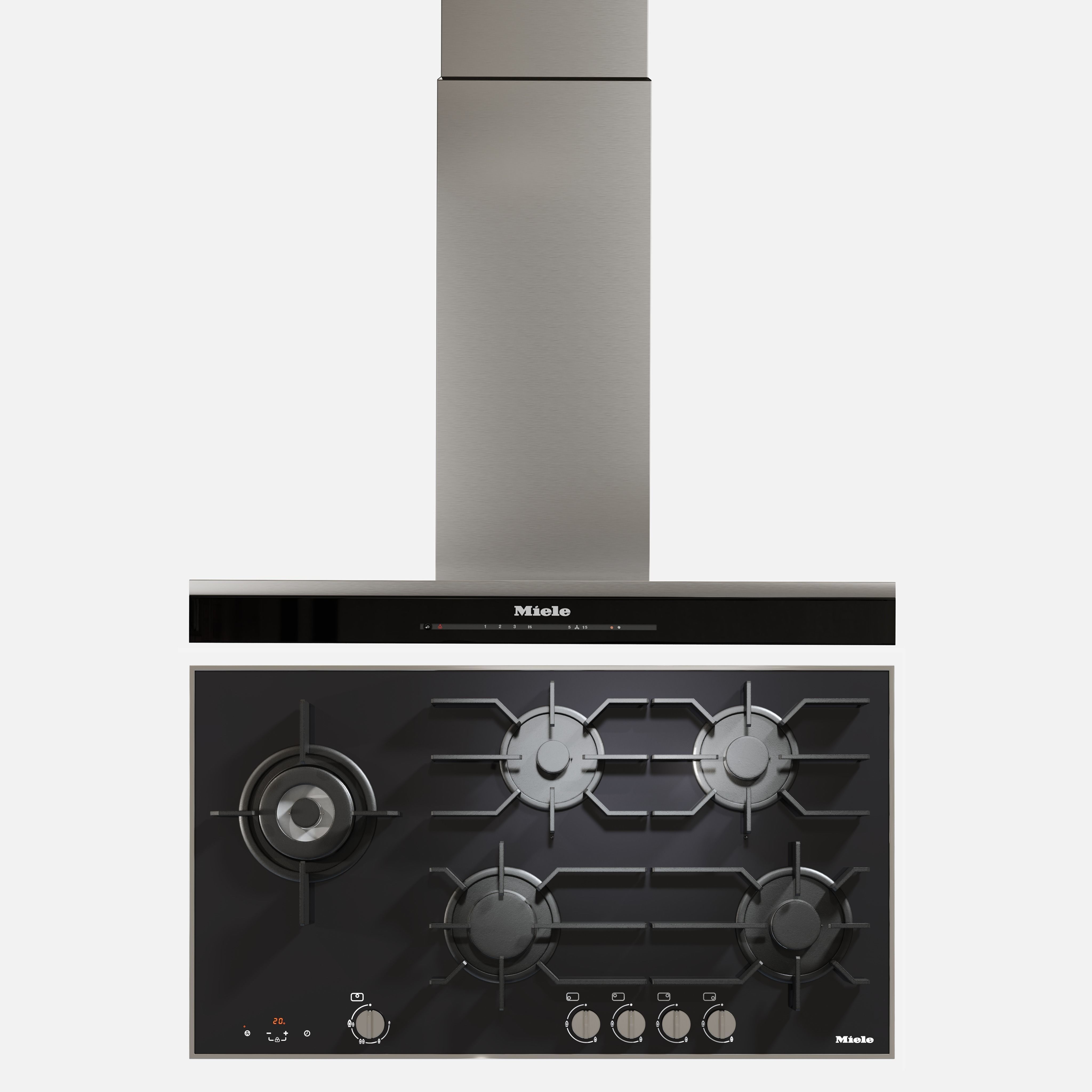 Miele Appliances Collection Gas Cooktop and Hood  3D model_6