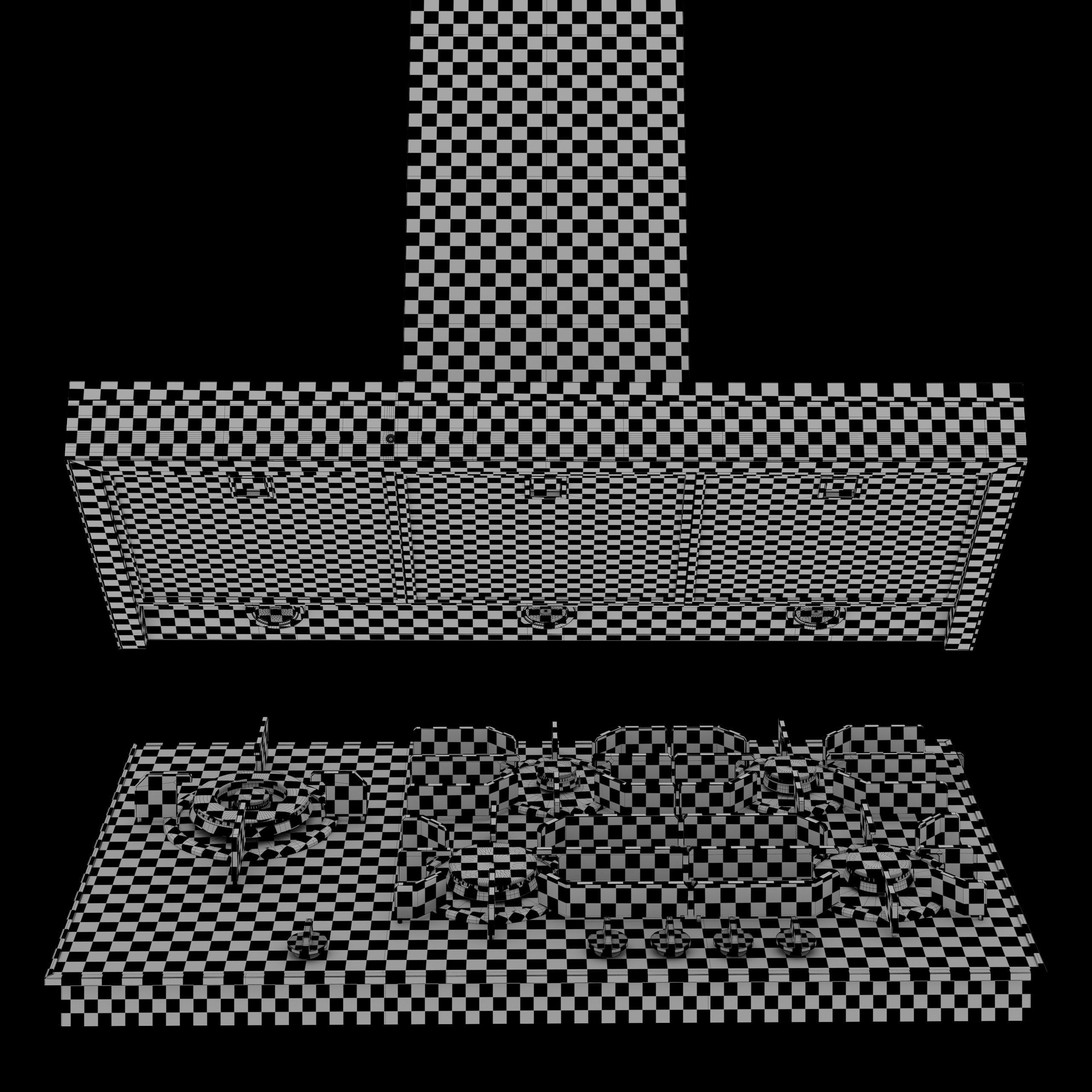 Miele Appliances Collection Gas Cooktop and Hood  3D model_9