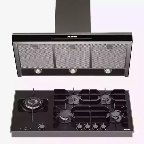 Miele Appliances Collection Gas Cooktop and Hood  3D model