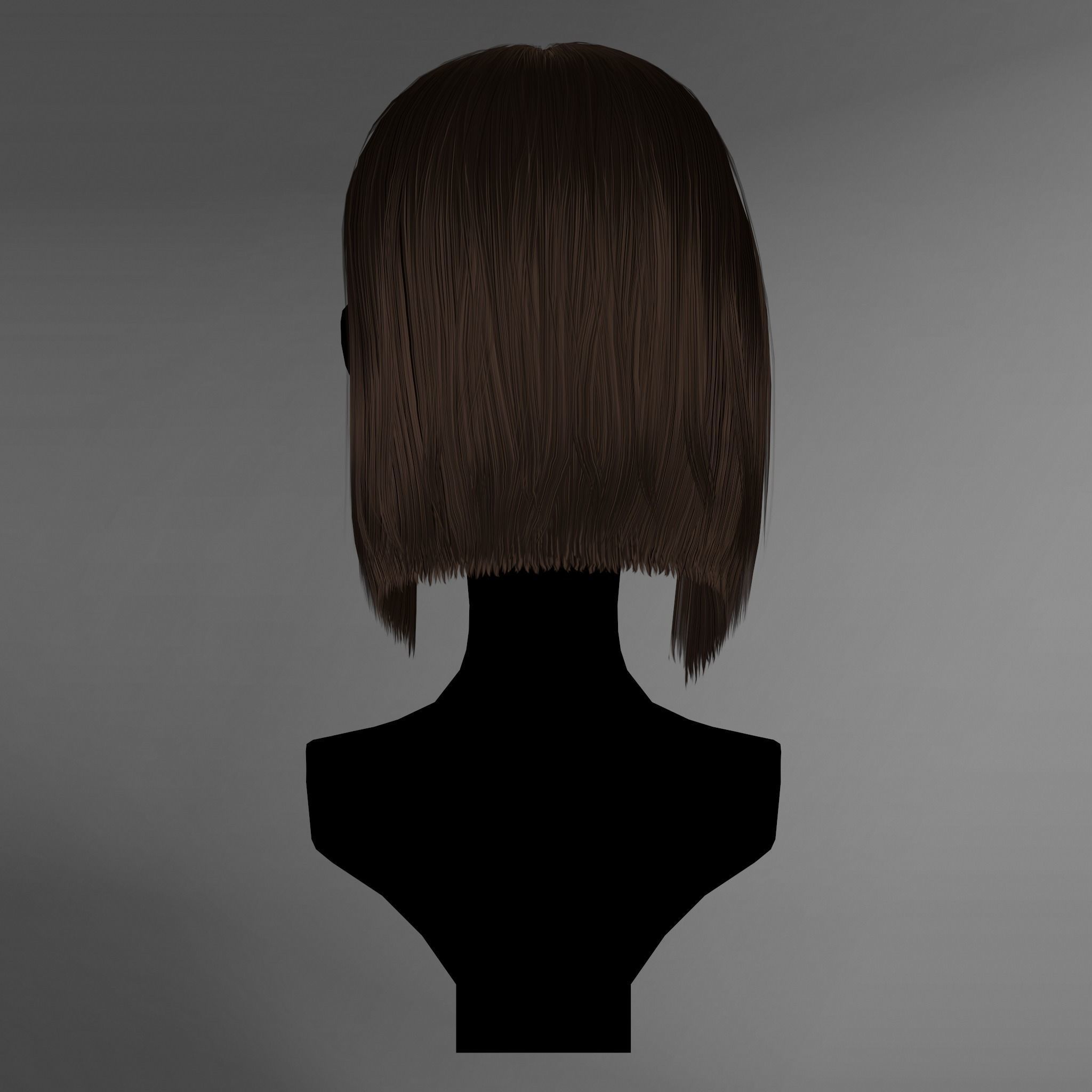 Game Hair - Stylized Female Hairstyle V9 Low-poly 3D model_4