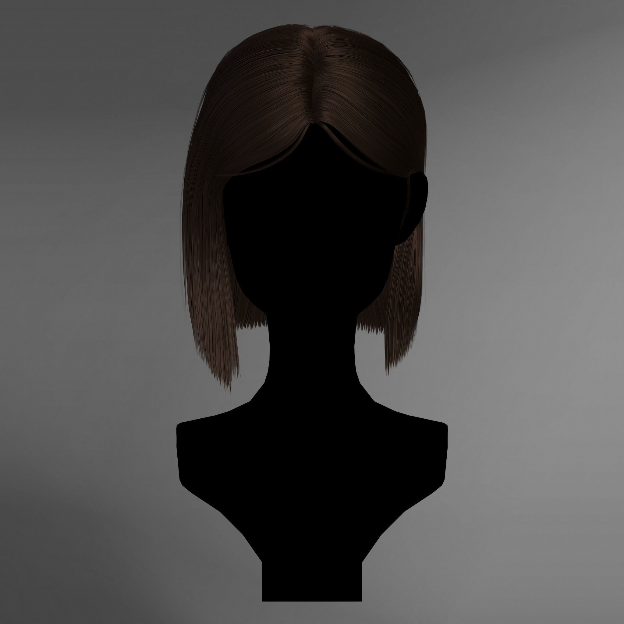 Game Hair - Stylized Female Hairstyle V9 Low-poly 3D model_3