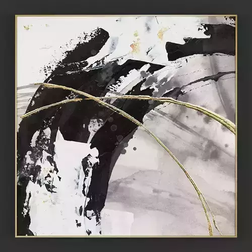 Pictures315 abstract painting with gold accents