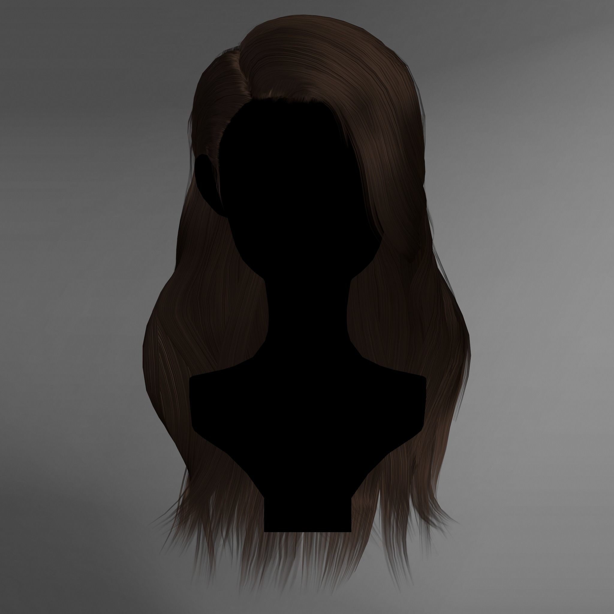 Game Hair - Stylized Female Hairstyle V10 Low-poly 3D model_3