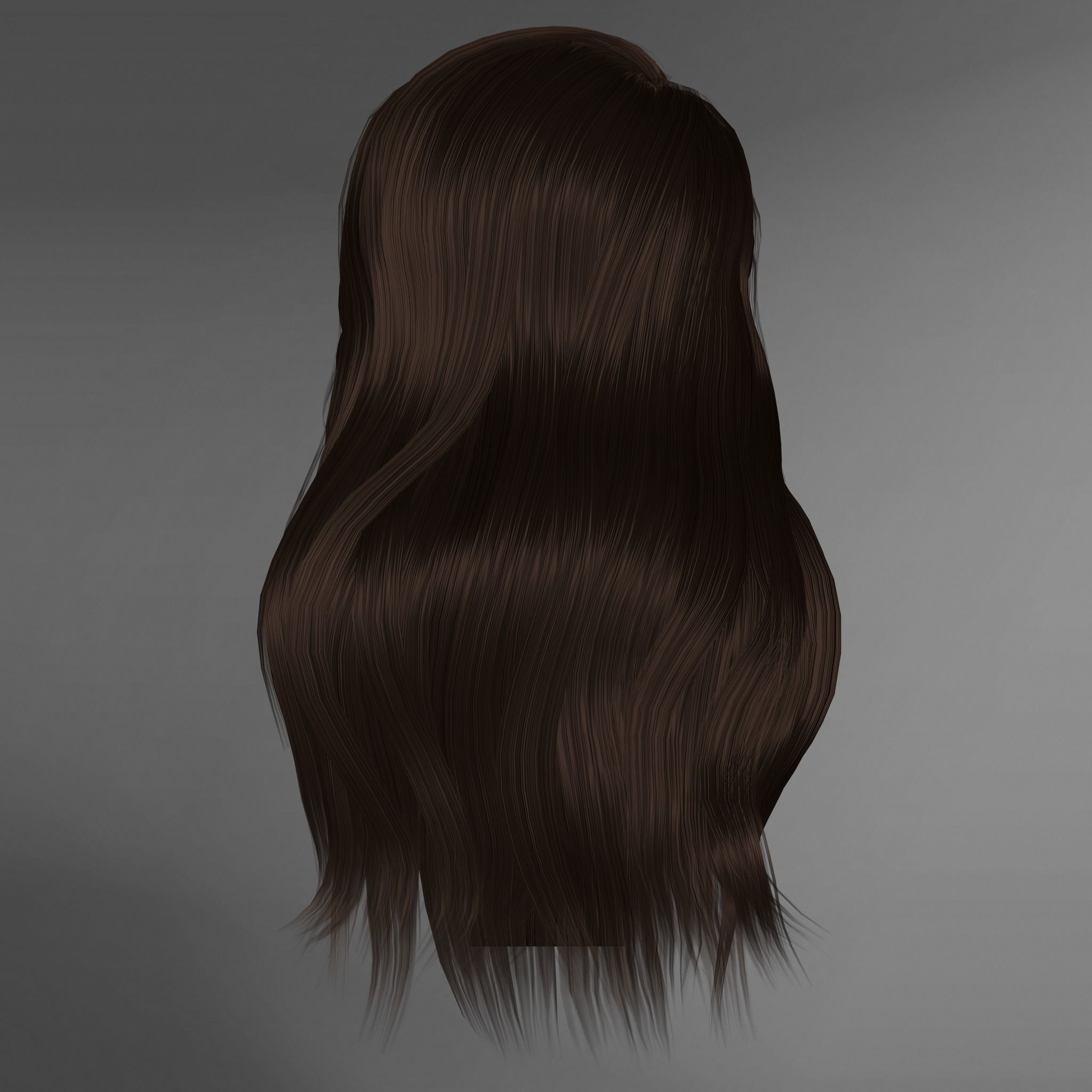Game Hair - Stylized Female Hairstyle V10 Low-poly 3D model_4