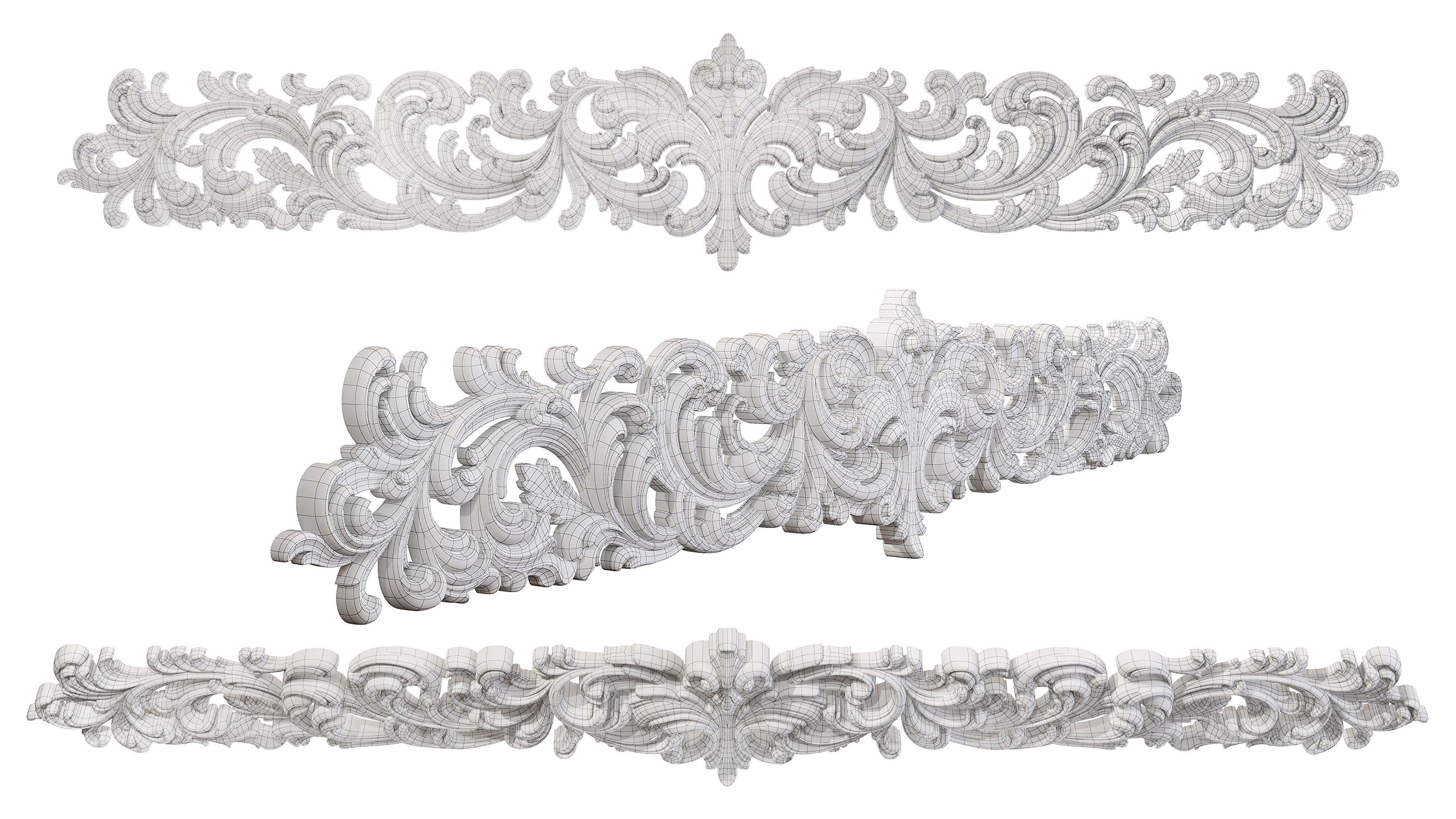 Classic carved 189 3D model_5