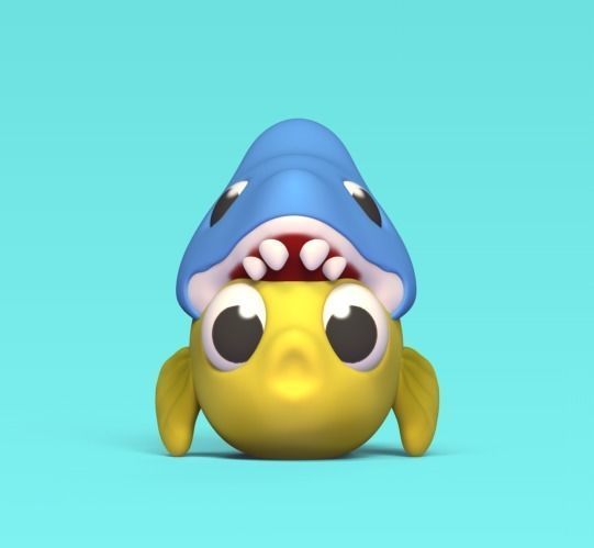 Fish Shark Hat 3D print model_1