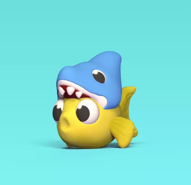 Fish Shark Hat 3D print model_0