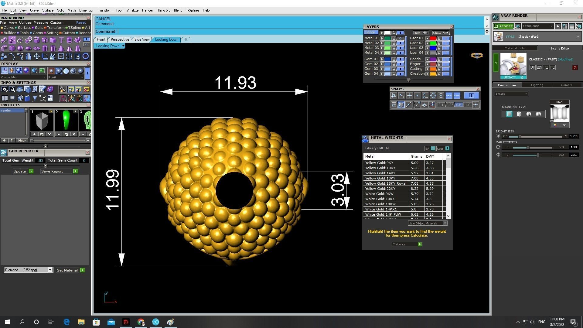 24k fengshui lucky head buddha charm 3695 3D print model_4