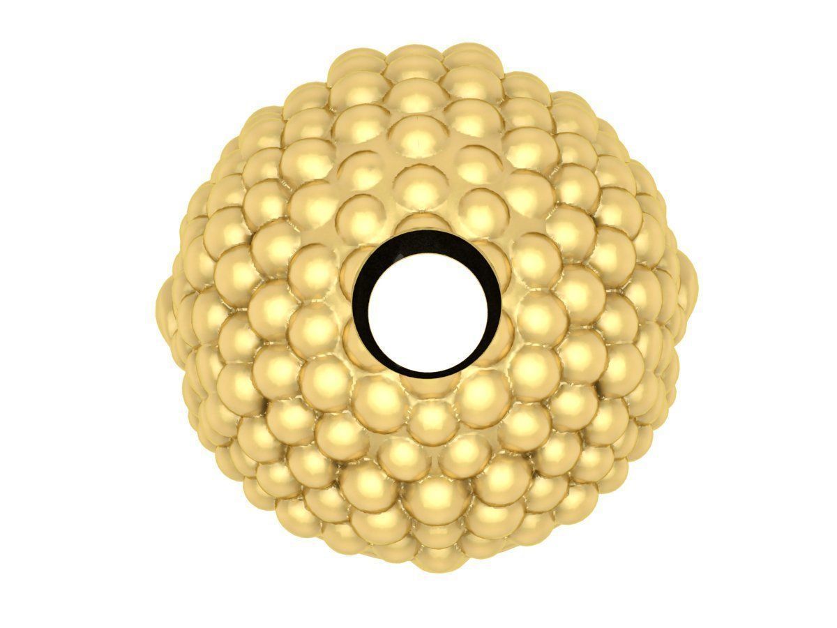 24k fengshui lucky head buddha charm 3695 3D print model_7