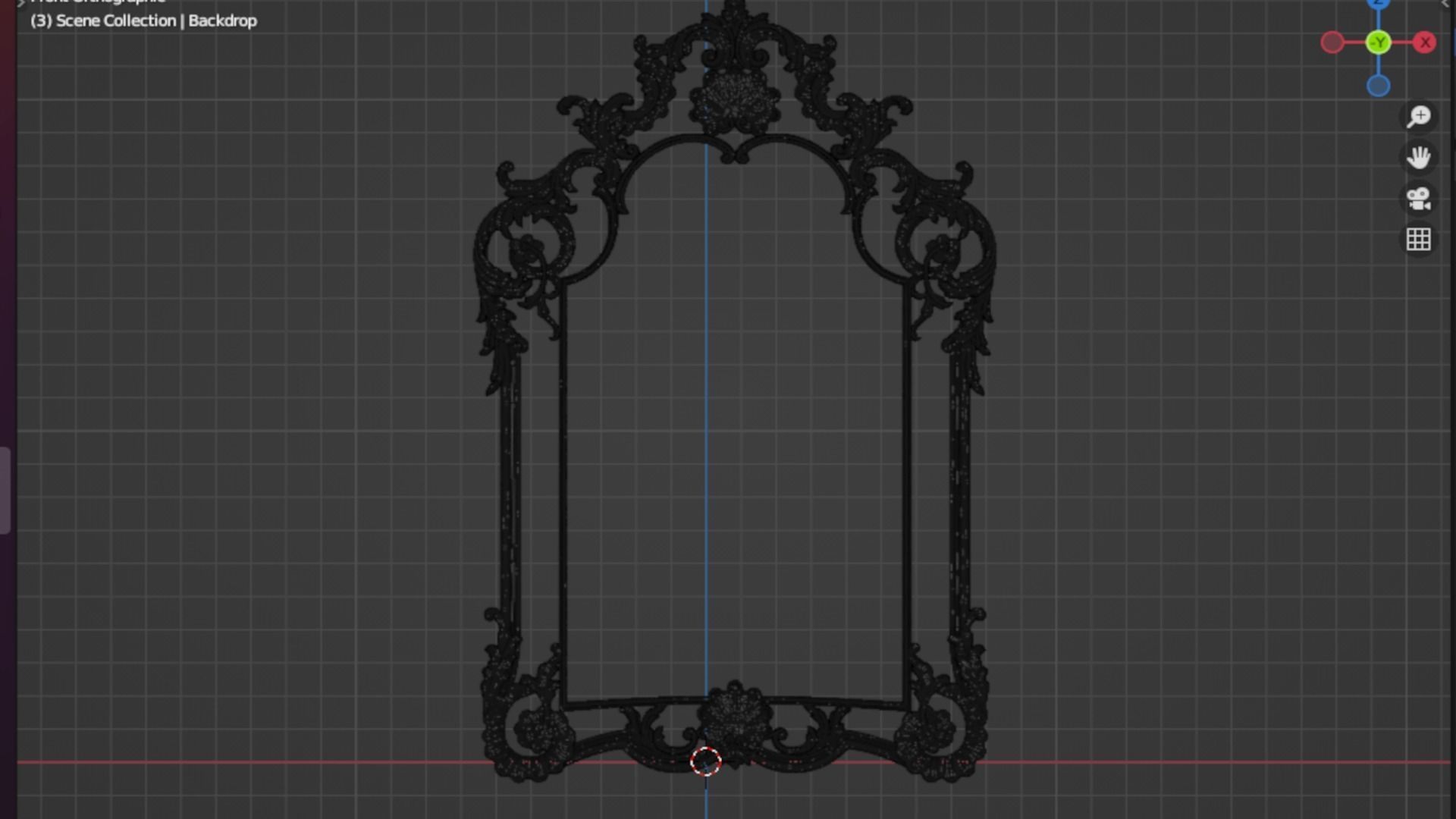 Frame mirror 47 3D print model_6