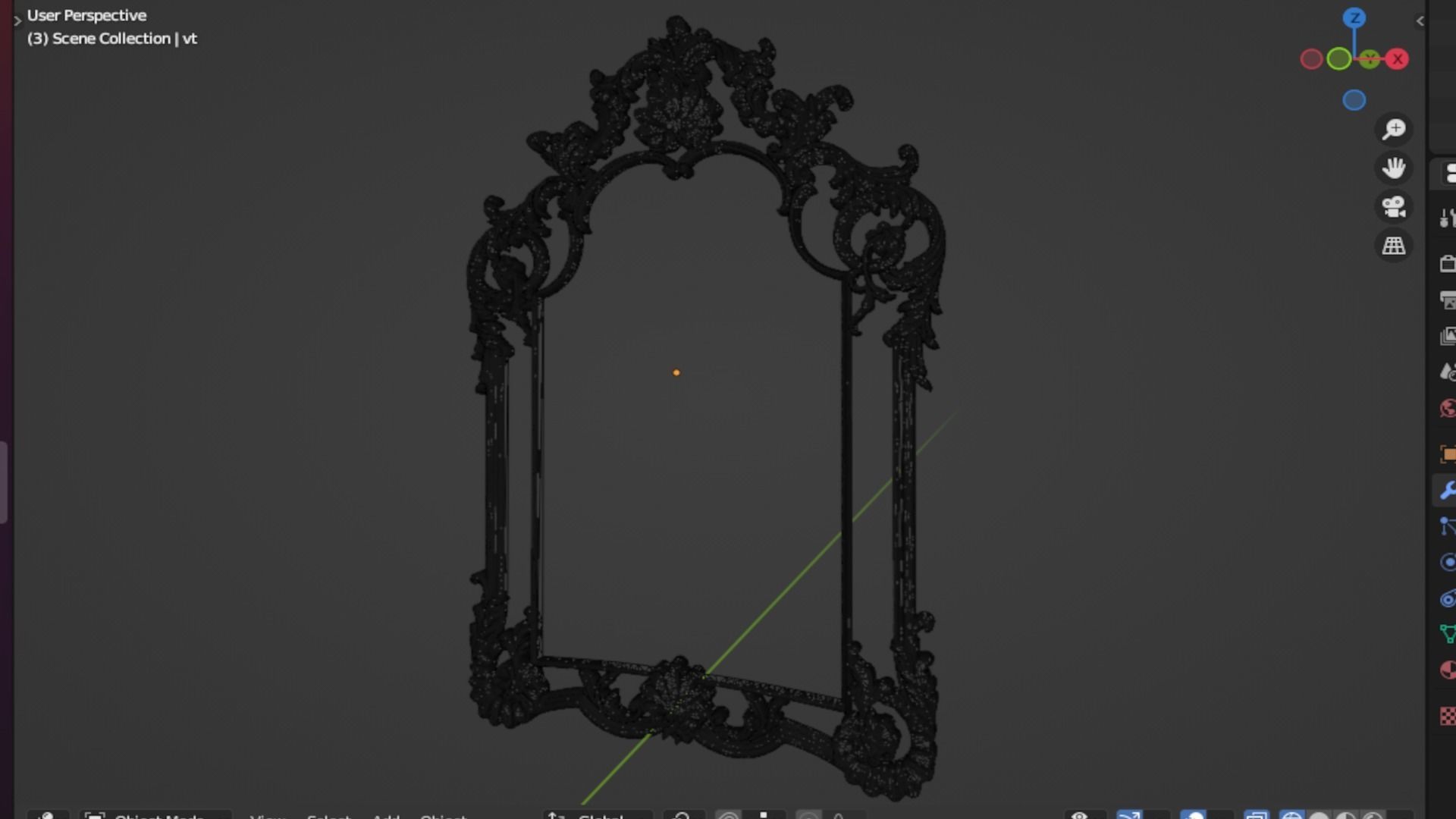 Frame mirror 47 3D print model_7