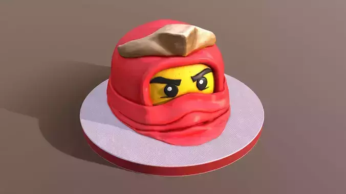 Ninja Head Cake 3D model